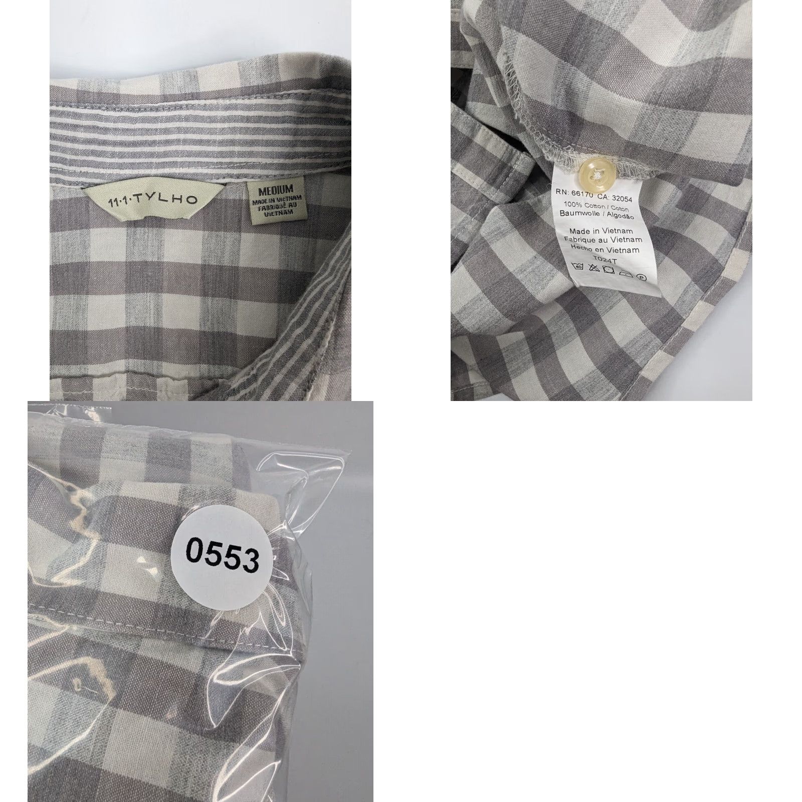 Anthropologie **Anthropologie Buffalo Check Peplum Button Down Top Medium Gray** User: Anthropologie Buffalo Check Peplum Button-Down Top Medium Gray Size M / US 6-8 / IT 42-44 - 8 Thumbnail
