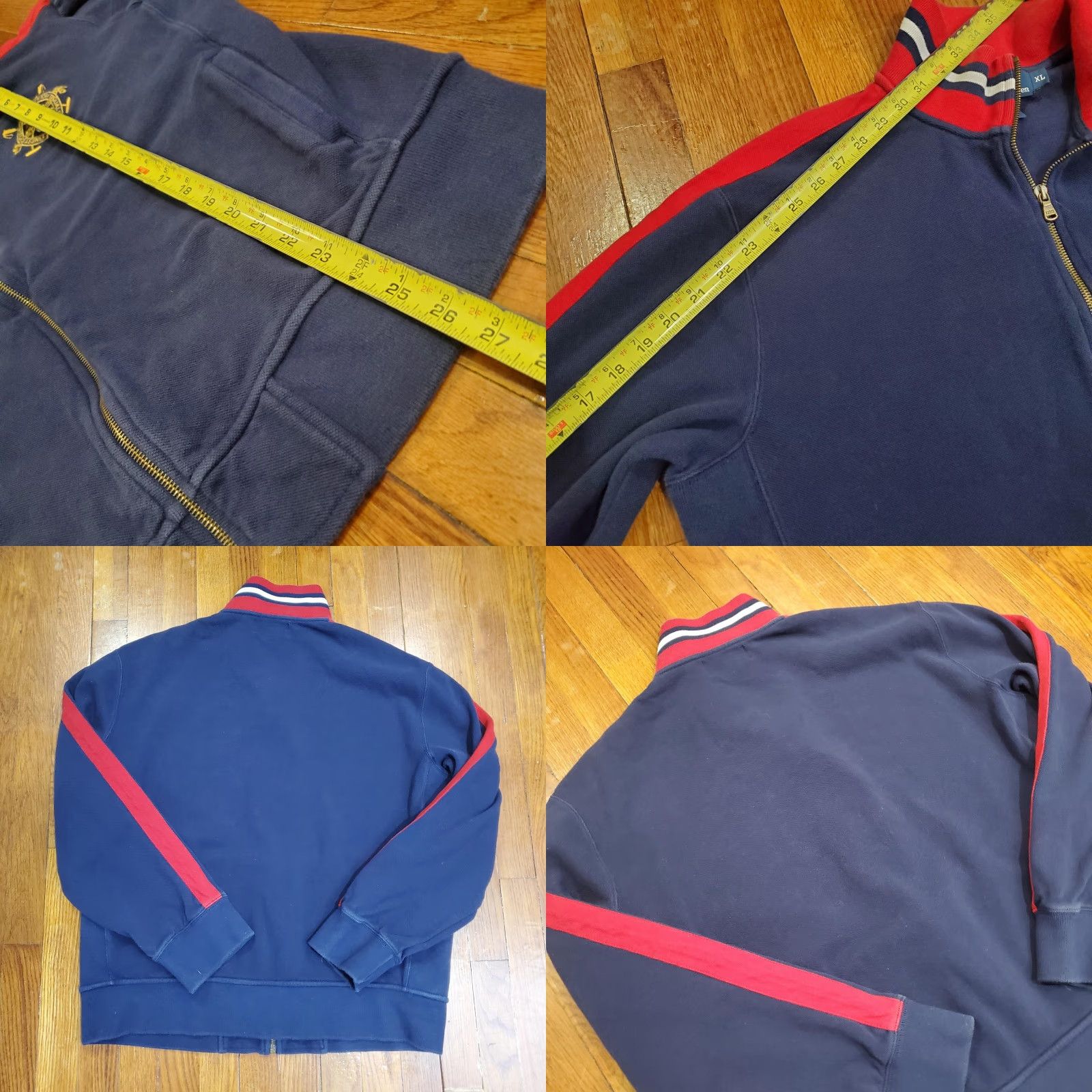 Polo Ralph Lauren Polo Ralph Lauren Track Jacket Mens XL Blue Red Full Zip Embroidered Crest Logo Size US XL / EU 56 / 4 - 8 Thumbnail