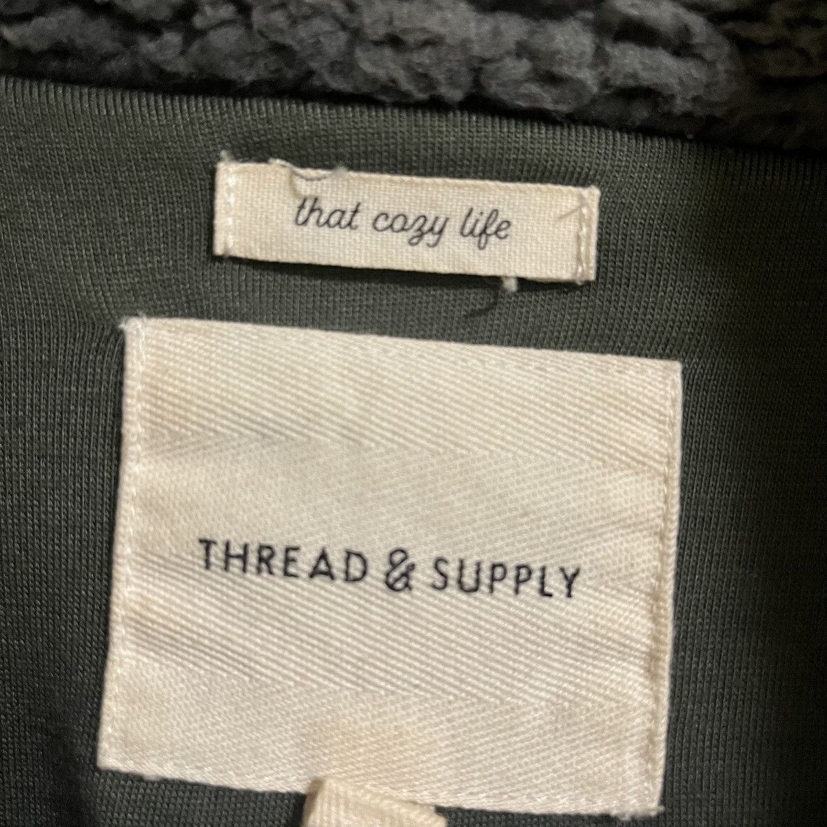 Other Thread & Supply Women's Sherpa Green Camouflage Sweater Size M / US 6-8 / IT 42-44 - 3 Thumbnail