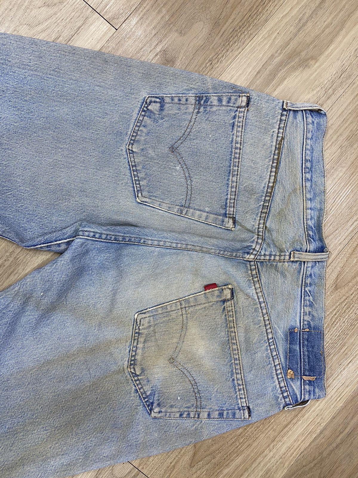 size 34 vintage levi's 501 redline distressed denime