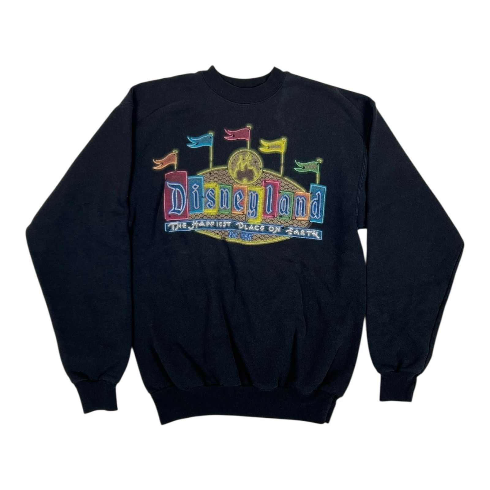 Disney Vintage Disneyland Sweatshirt Crewneck Size Small Black "Hap Size US S / EU 44-46 / 1 - 1 Thumbnail