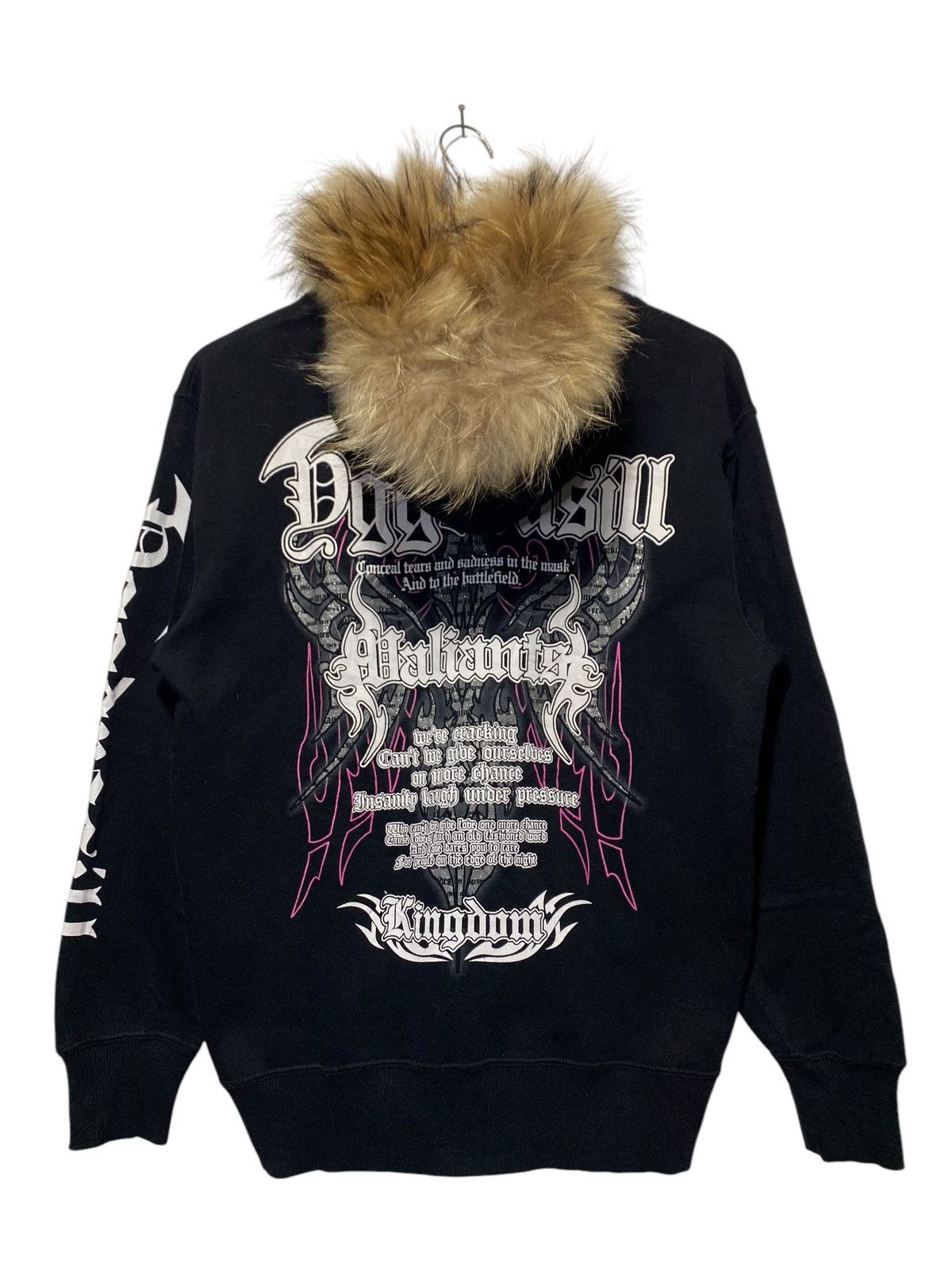 Japanese Brand Japanese Beaumere tribal poem punk Fur Hoodie Size US M / EU 48-50 / 2 - 3 Thumbnail