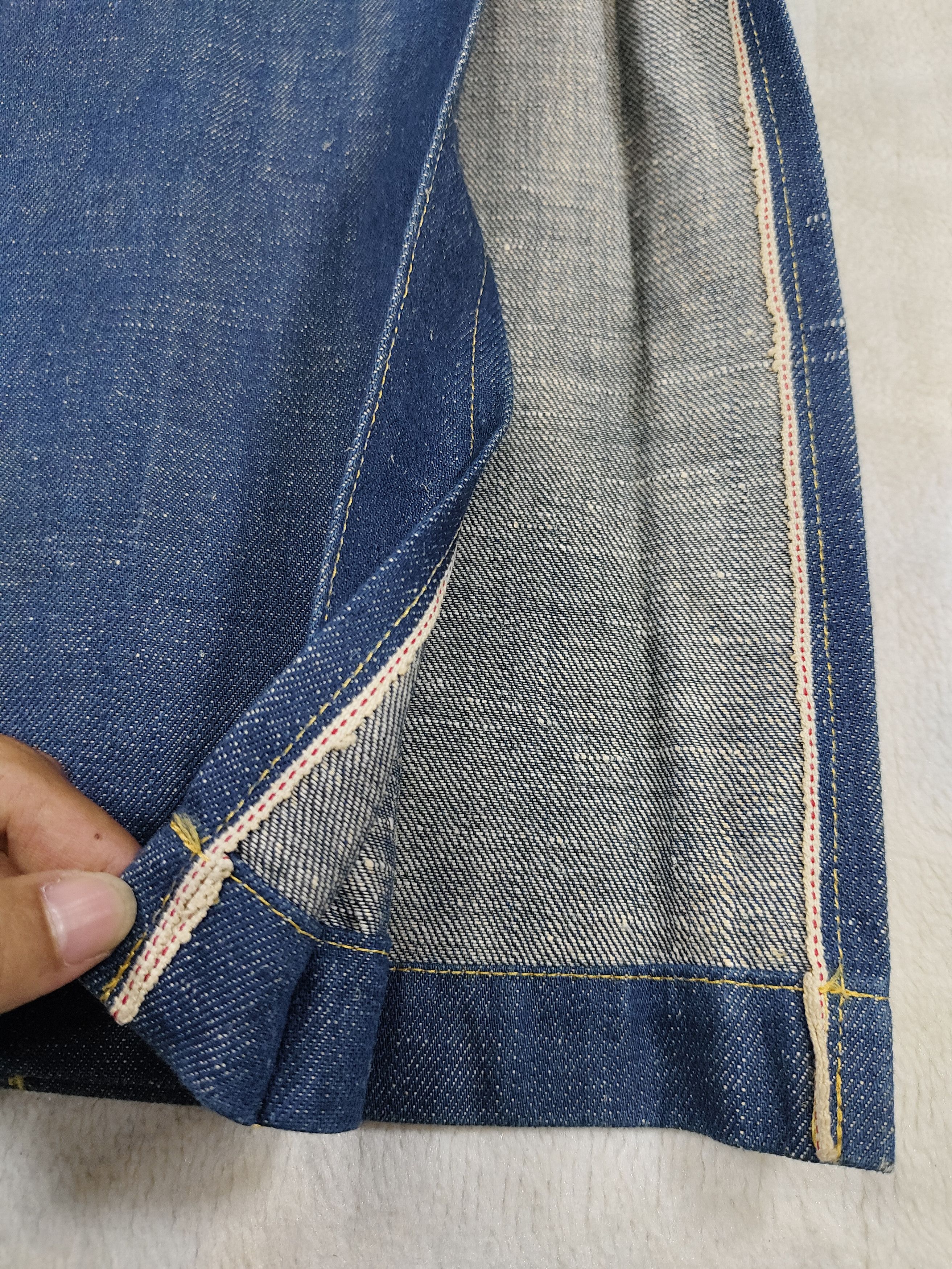 Japanese Brand 90s Akiko Ogawa🇯🇵Primary 17oz Selvedge Denim Archive Skirt Size 29" - 6 Thumbnail