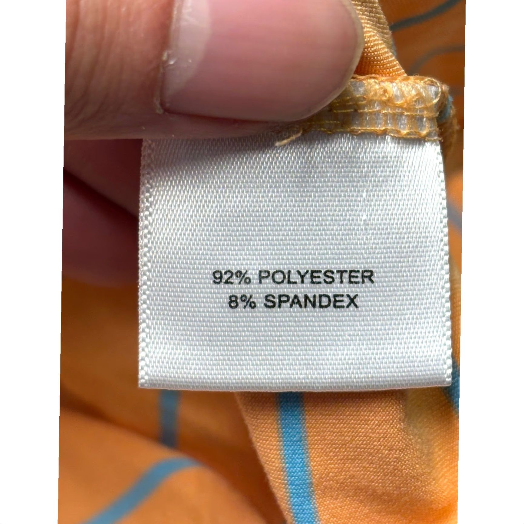 Peter Millar Polo Shirt Mens Large Orange Blue Striped Golf Top Summer Comfort Short Sleeve