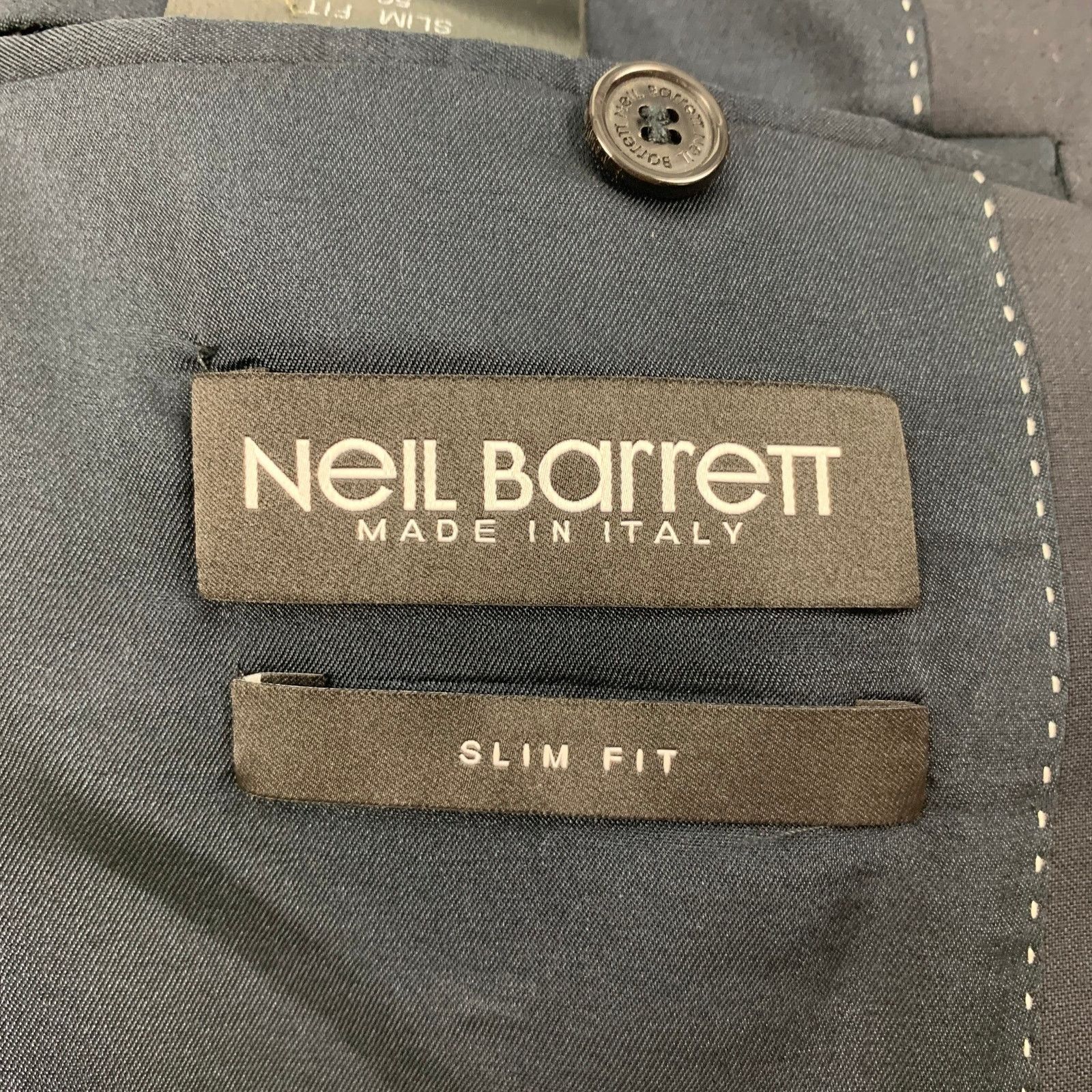 Neil Barrett Size 40 Navy Wool Single Breasted Slim Fit Sport Coat Size 40R - 7 Thumbnail