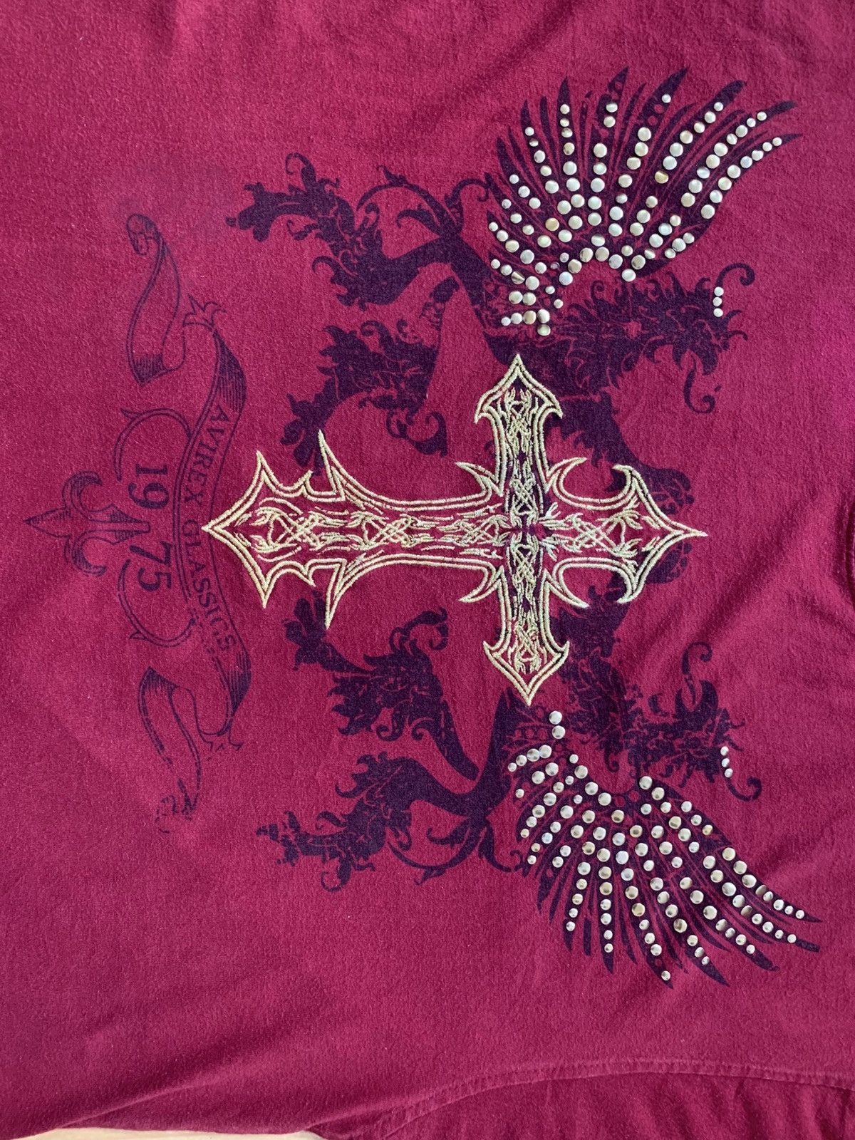Avirex Avirex Classics Cross Wings Embroidered T Shirt Size US XL / EU 56 / 4 - 9 Thumbnail