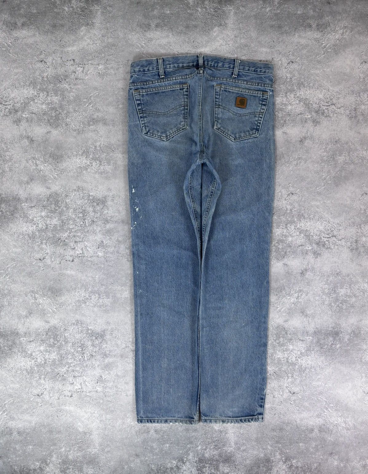 Carhartt Carhartt Men’s Denim Jeans Faded Blue USA Workwear B18 DST Size US 34 / EU 50 - 1 Thumbnail