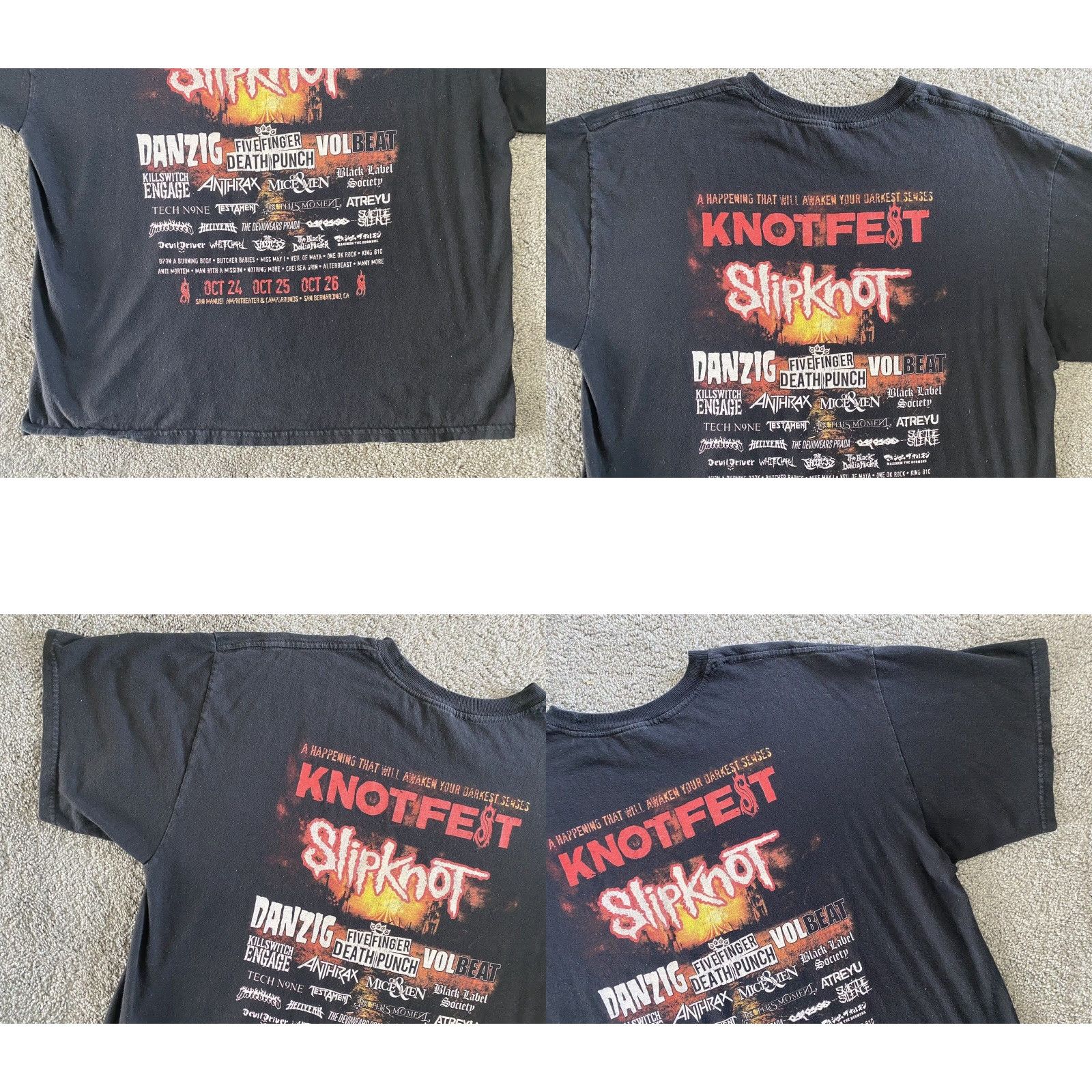 Vintage VINTAGE Slipknot Knotfest T Shirt Men’s XL Black Alstyle Danzig Volbeat Anthrax ETC Size US XL / EU 56 / 4 - 9 Thumbnail
