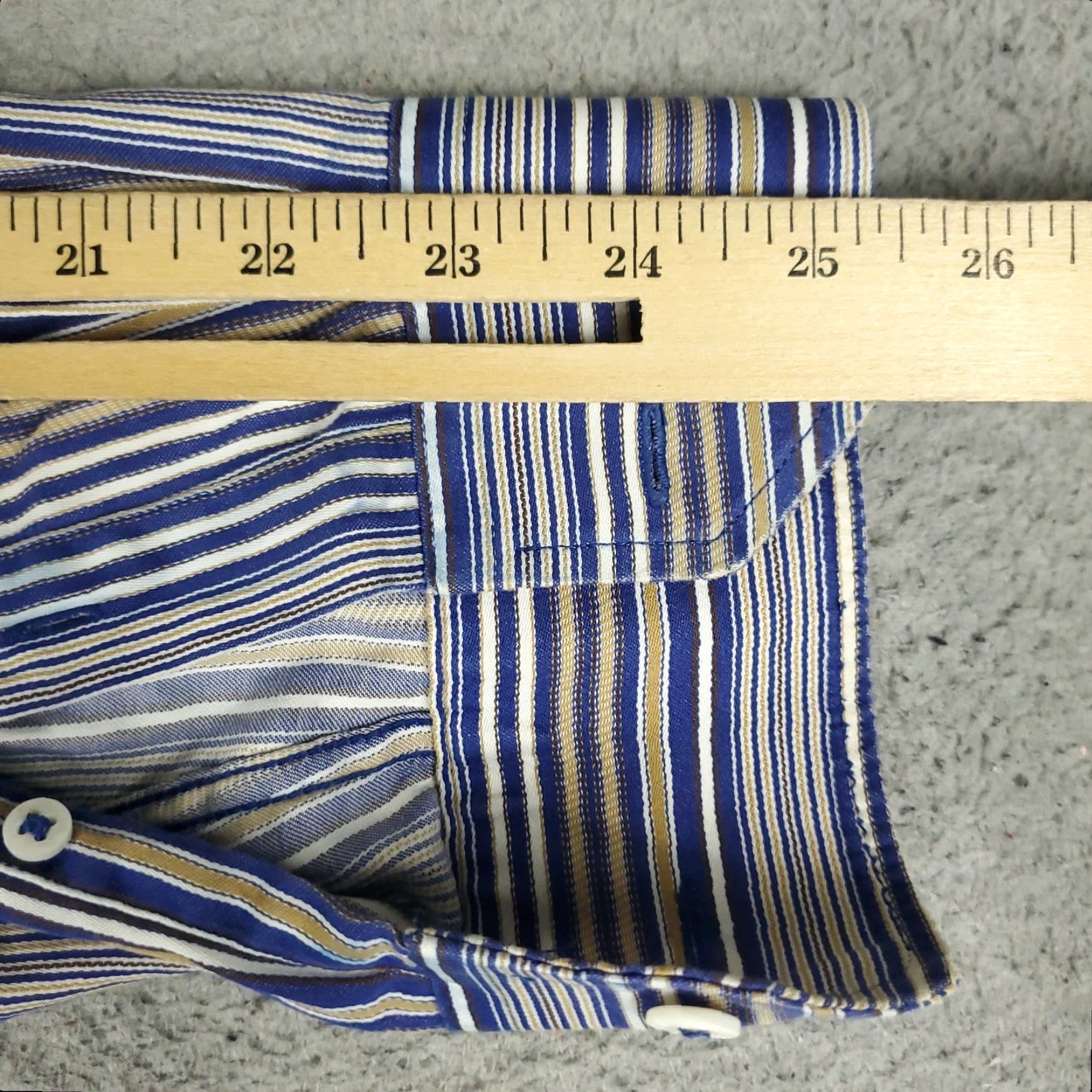 BUGATCHI Bugatchi Uomo Shirt Blue Striped Button-Up Long Sleeve Mens Medium Size US M / EU 48-50 / 2 - 7 Thumbnail