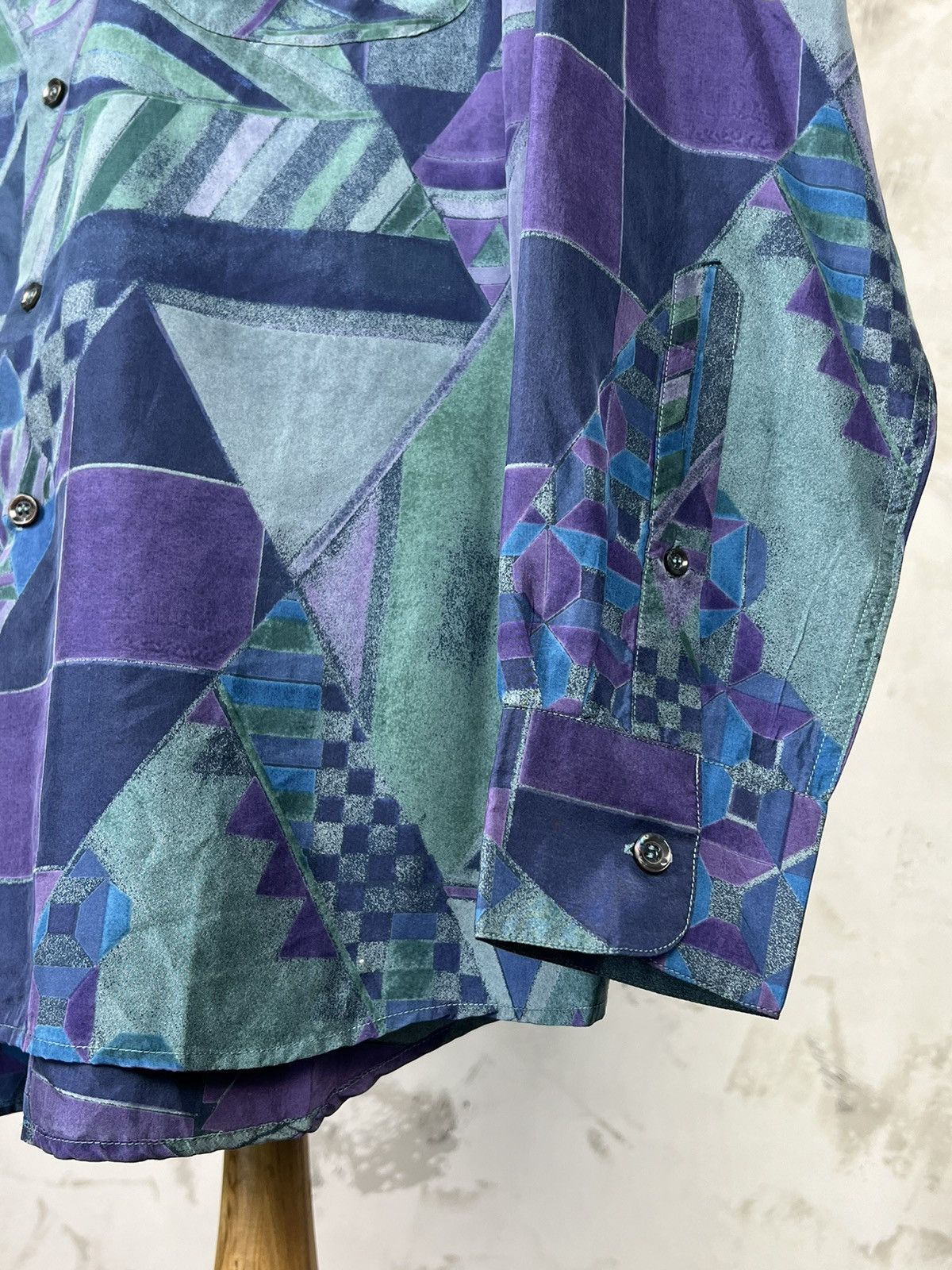Marks & Spencer Vintage Marks & Spencer Silk Shirt Size L - XL Size US L / EU 52-54 / 3 - 3 Thumbnail