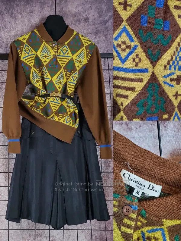 Dior Dior Brown Wool Long Sleeve Sweater for Women . Size M / US 6-8 / IT 42-44 - 1 Thumbnail