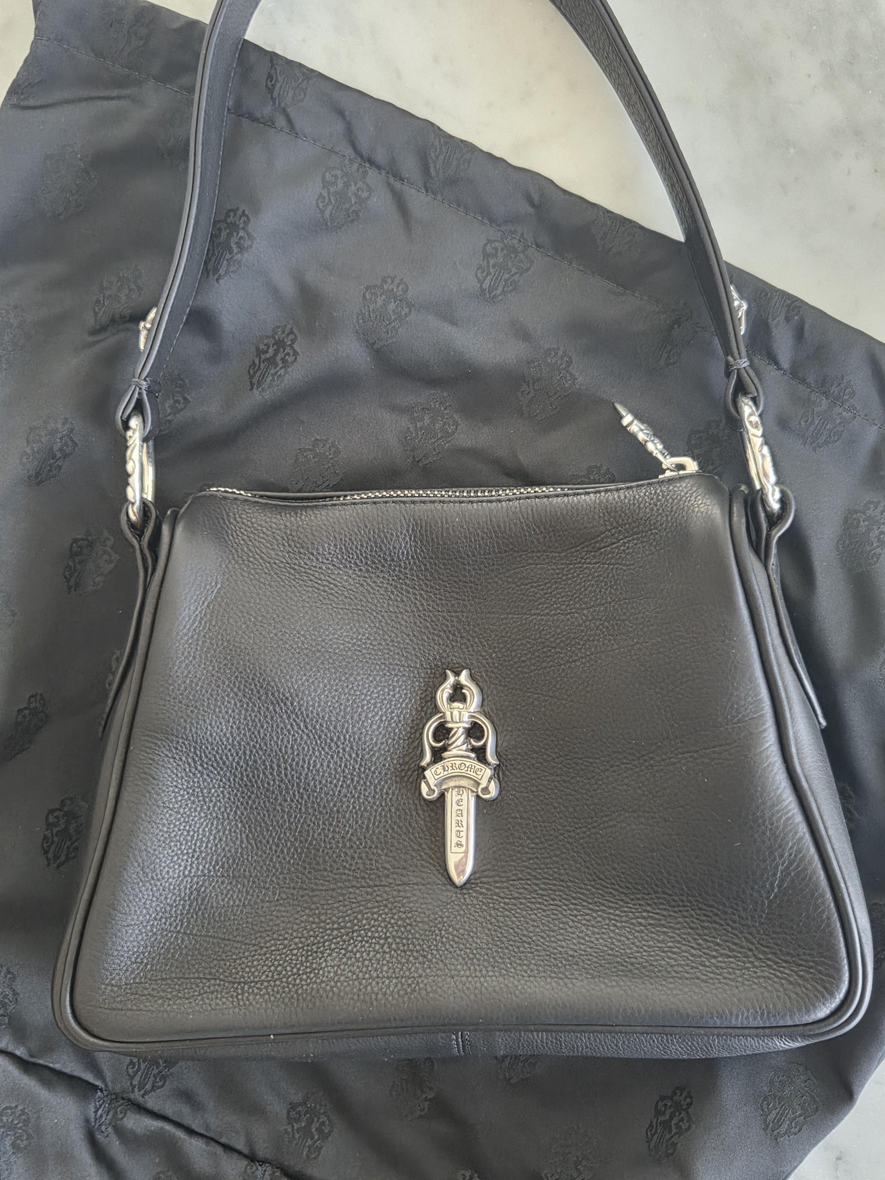 Chrome Hearts Chrome hearts chicken black leather nuggets bag Size ONE SIZE - 10 Thumbnail