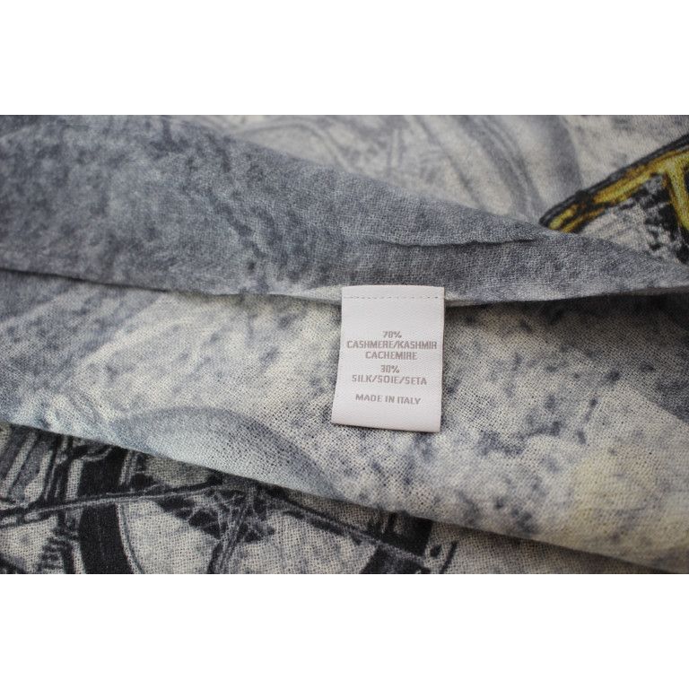 Other 19 Andreas 47 Cashmere Scarf Motorcycle-Print Multi Size ONE SIZE - 8 Thumbnail