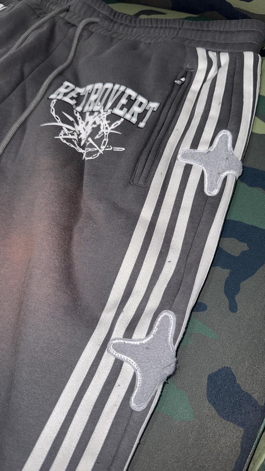 RETROVERT RetroVert Grey Studded Destruction Pants Size US 36 / EU 52 - 2 Thumbnail