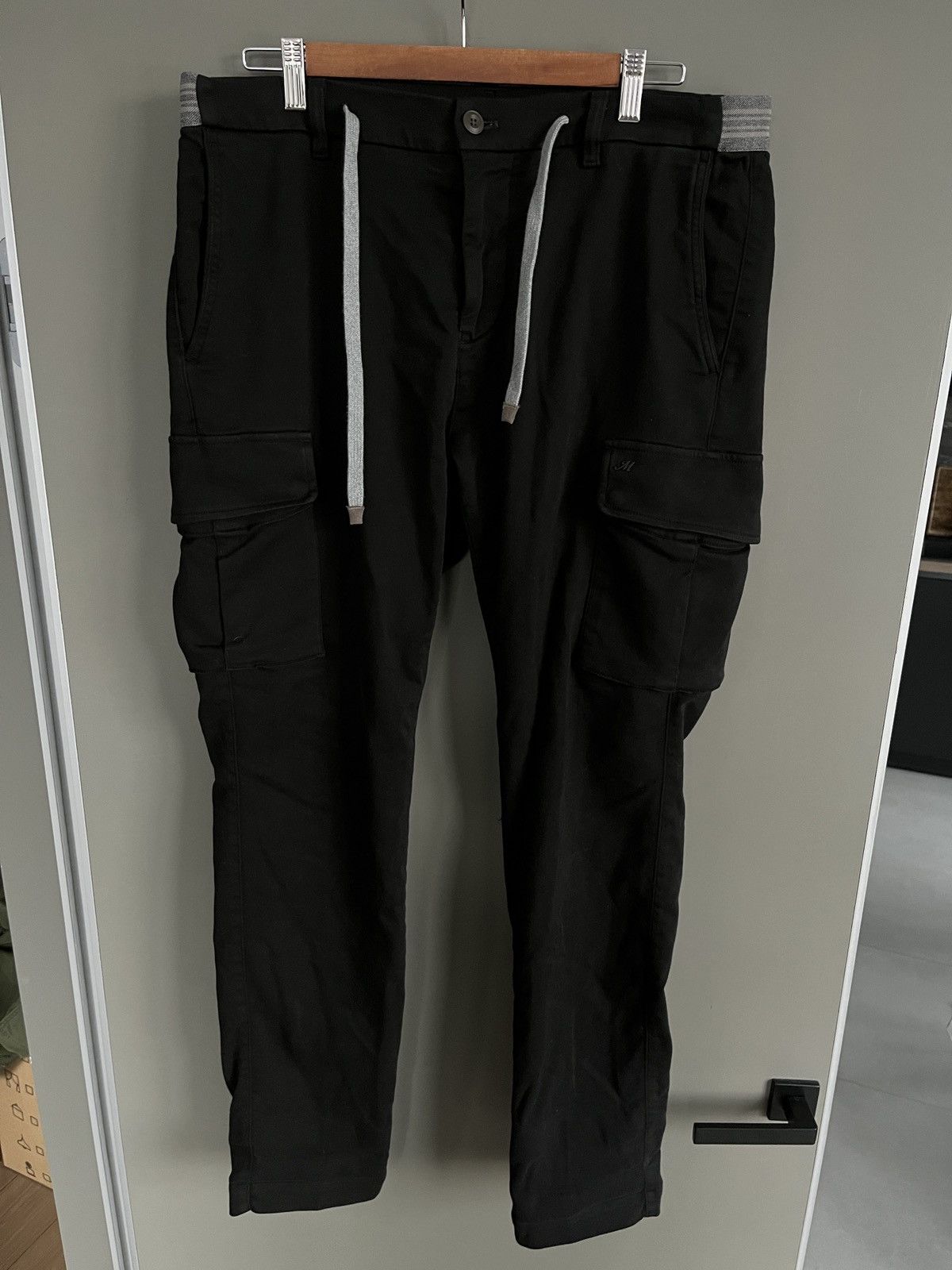 Mason's Mason's Chile Golf Cotton Jersey Carrot Cargo Black Pants Size US 34 / EU 50 - 21 Thumbnail