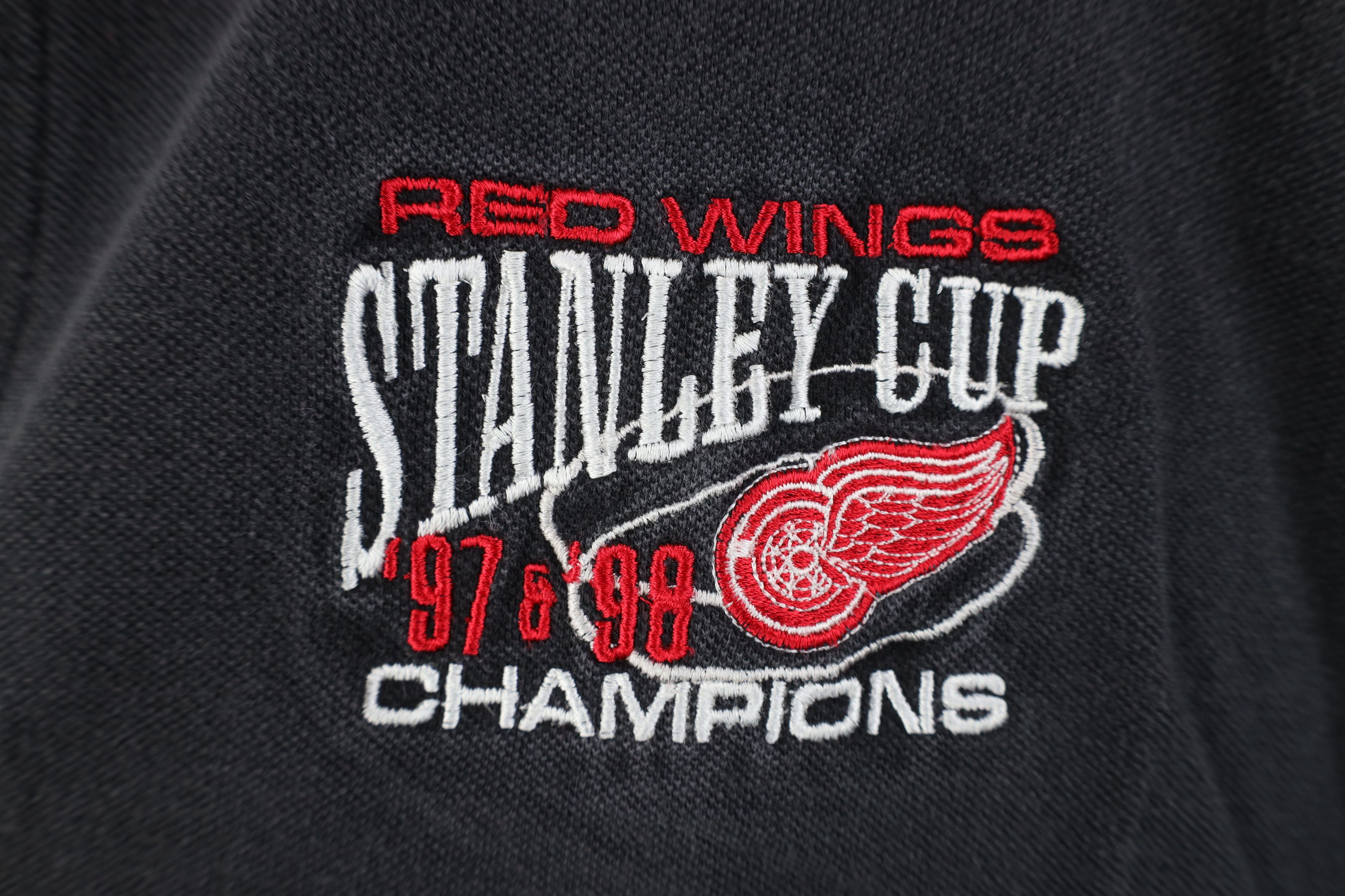 Vintage Vintage 90s 1997 1998 Stanley Cup Champs Red Wings Polo Size US XL / EU 56 / 4 - 4 Thumbnail