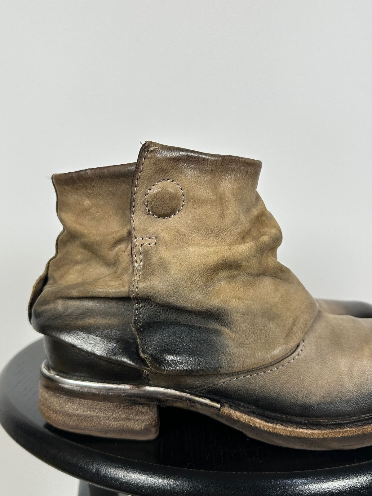 A.S.98 A.S.98. Airstep Distressed Leather Biker Ankle Boots Size US 6 / IT 36 - 15 Thumbnail