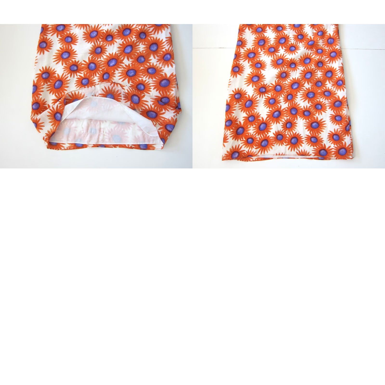 Vintage VINTAGE Elorie 100% Silk Orange Purple Floral Sleeveless Shift Tank Tunic Slip Dress S Size S / US 4 / IT 40 - 8 Thumbnail