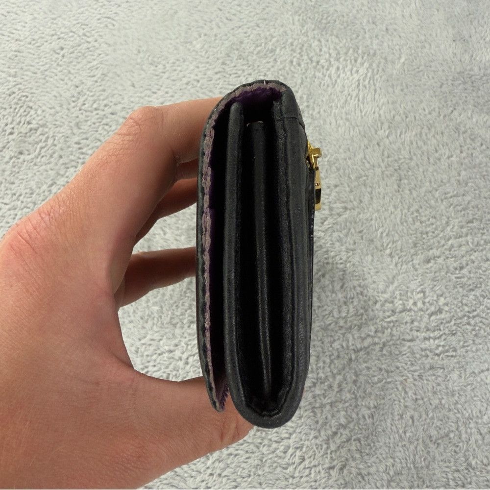 Loewe LOEWE Anagram Leather Long Bifold Wallet Black 100% Authent Size ONE SIZE - 8 Thumbnail