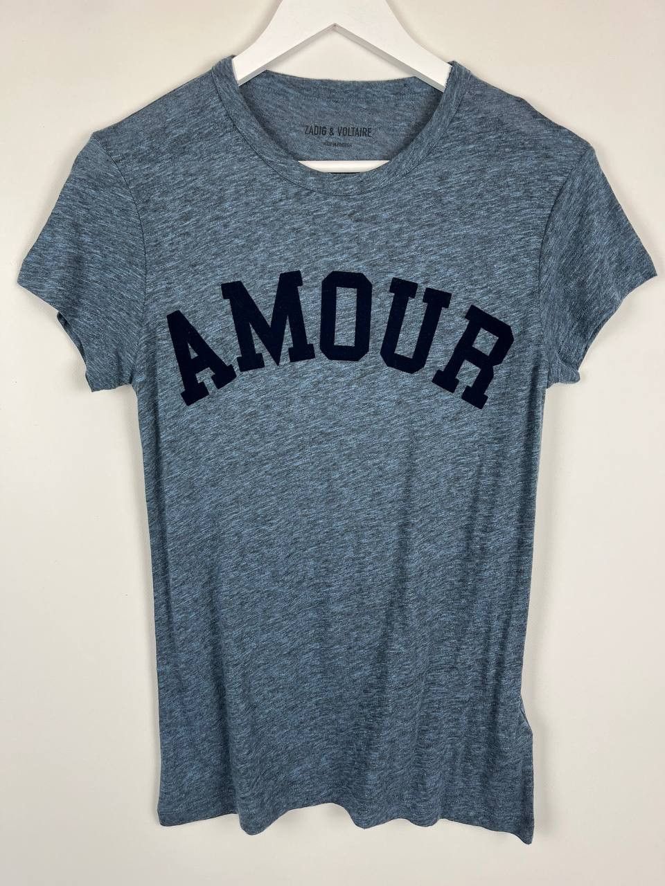 Zadig & Voltaire Zadig & Voltaire WALK AMOUR Blue Melange Graphic T-Shirt l Size XS / US 0-2 / IT 36-38 - 1 Thumbnail