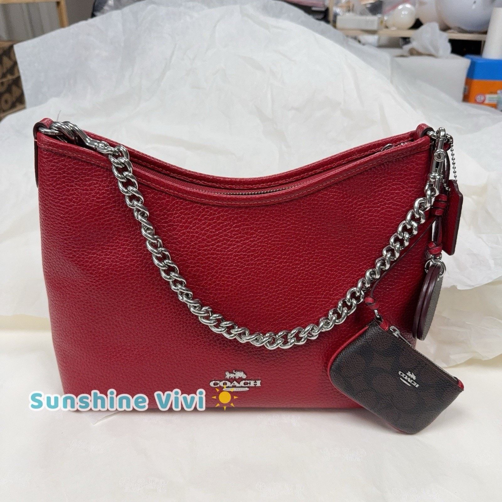 Coach NWT Coach Laurel Shoulder Bag Mirror Charm & Pouch CBI94 Size ONE SIZE - 1 Thumbnail