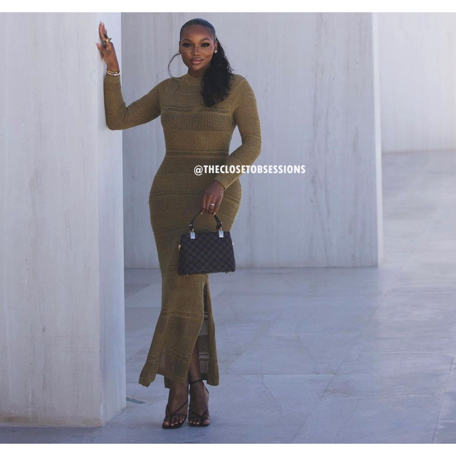 Mango MANGO Long Knit Openwork Maxi Dress NWT — Brown Size M / US 6-8 / IT 42-44 - 9 Thumbnail