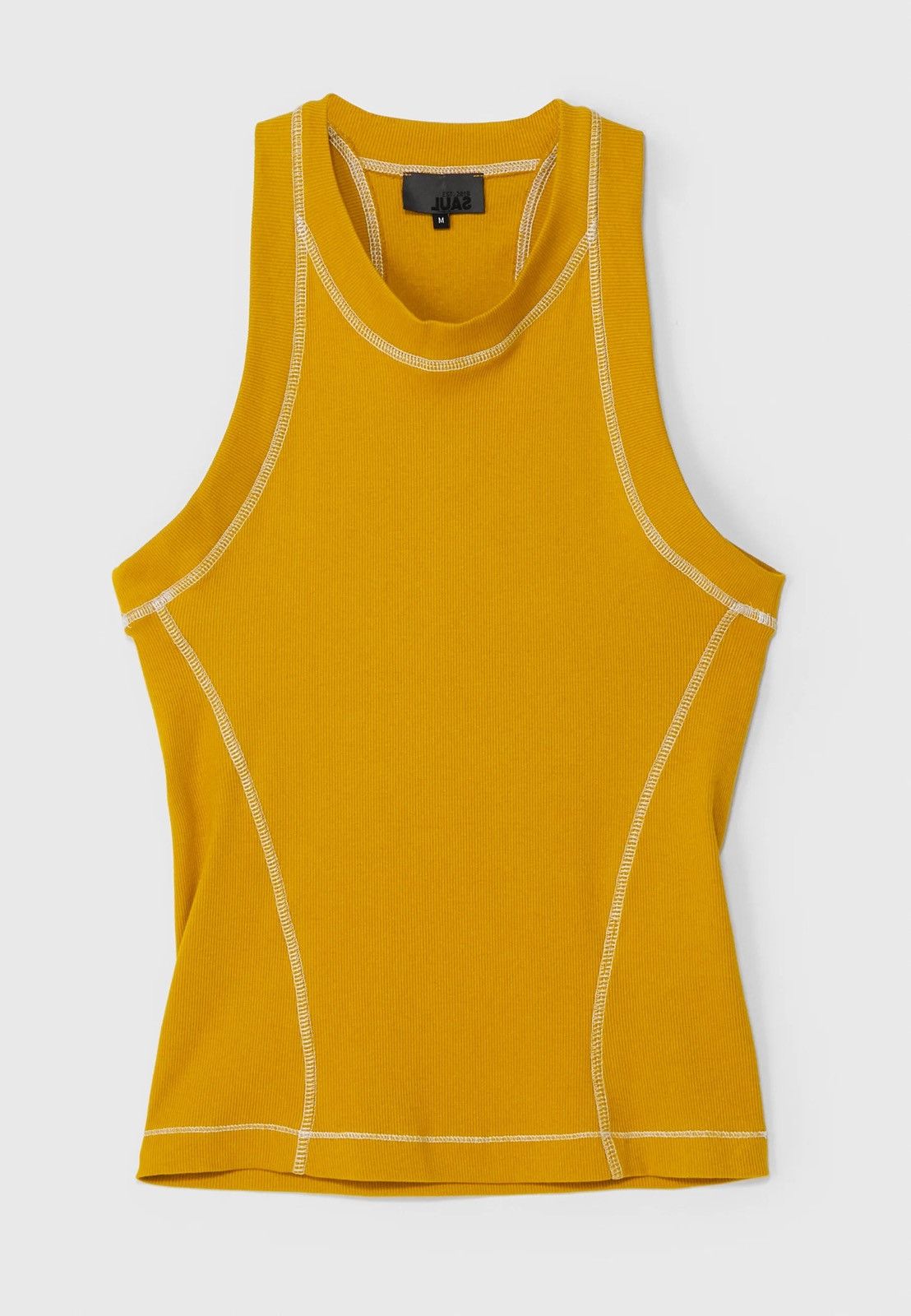 Saul Nash !DS! SS23 Saul Nash Yellow Overlock Stitch Tank Top Size US M / EU 48-50 / 2 - 3 Thumbnail