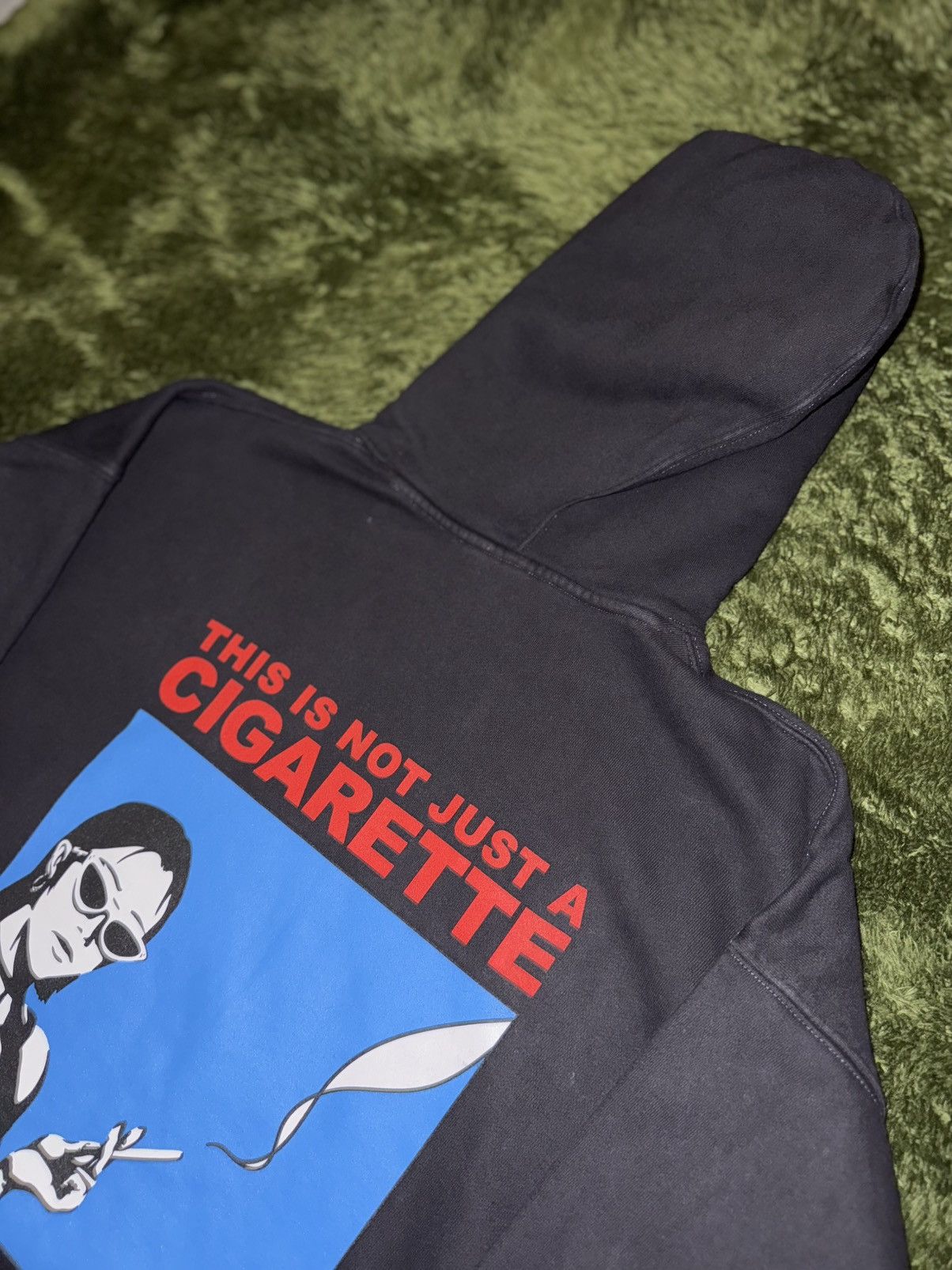 Japanese Brand [2] Sandpiper Cigarette Graphic Print Washed Hoodie Black Size US XL / EU 56 / 4 - 9 Thumbnail