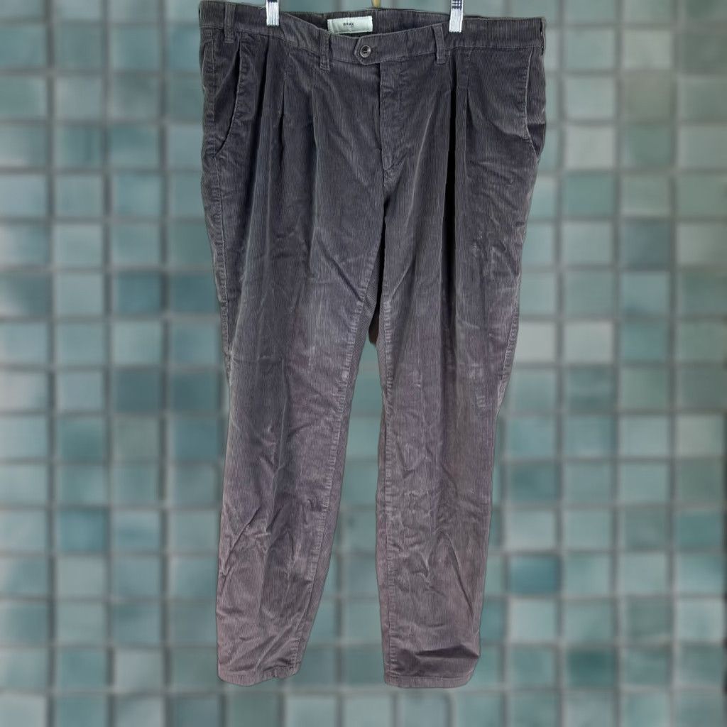BRAX VINTAGE Brax Chuck Pete Modern Fit Stretch Corduroy Pants Mens 40 Gray 90s Classic Casual Formal Size US 40 / EU 56 - 1 Thumbnail