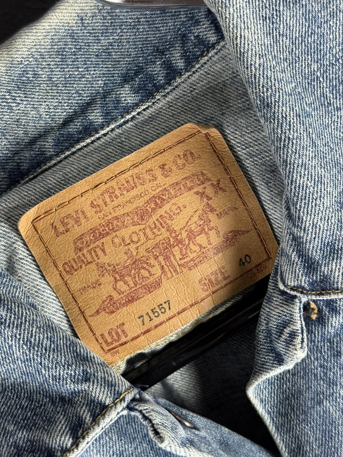 Levi's Vintage Clothing Levi’s 71557-02 Mens Vintage 1994 Big E Denim Jacket Japan Size US M / EU 48-50 / 2 - 12 Thumbnail