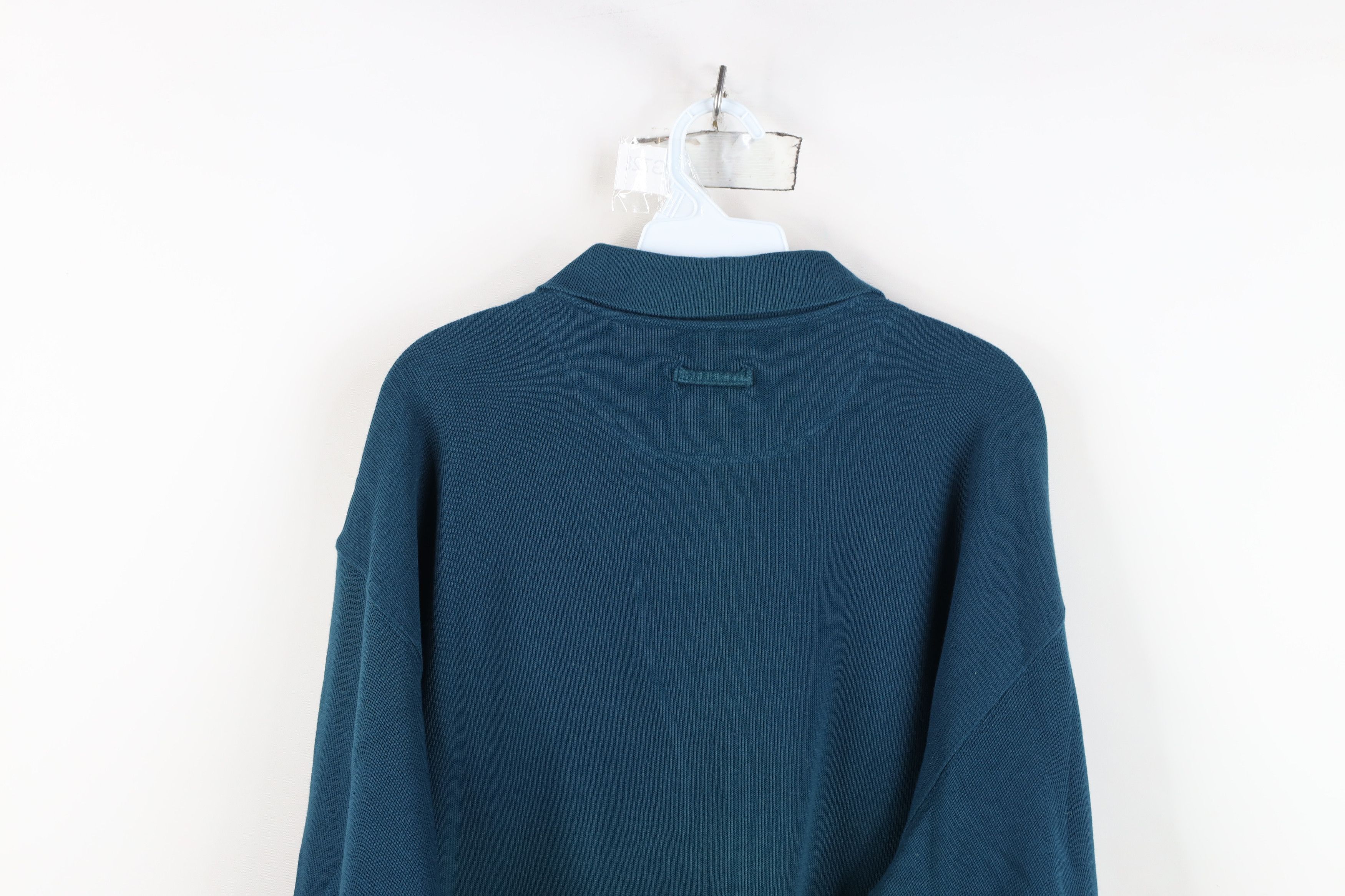 Vintage Vintage 90s Streetwear Blank Heavy Ribbed Knit Half Zip Polo Size US M / EU 48-50 / 2 - 12 Thumbnail