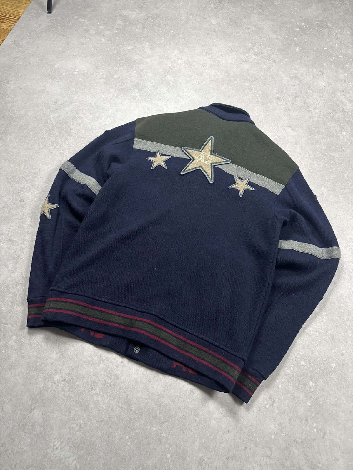 Armani Armani Vintage Varsity Jacket Navy/Olive Star Patches, 81 M Size US M / EU 48-50 / 2 - 5 Thumbnail