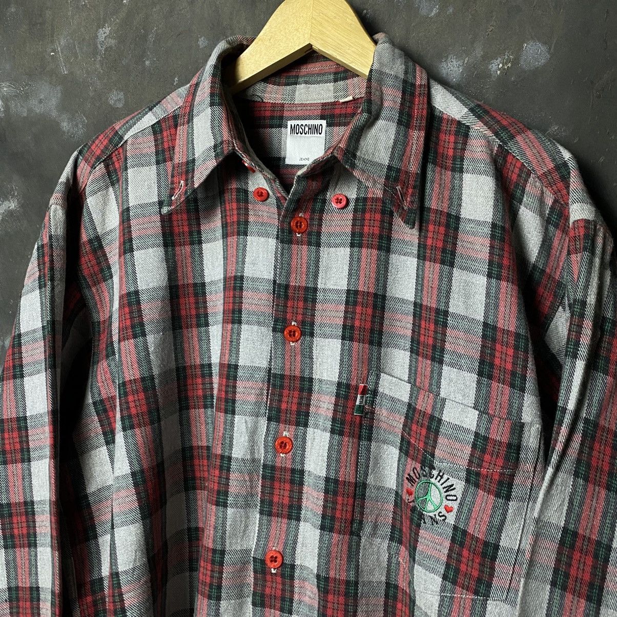 Moschino vintage moschino plaid flannelshirt Size US L / EU 52-54 / 3 - 1 Thumbnail