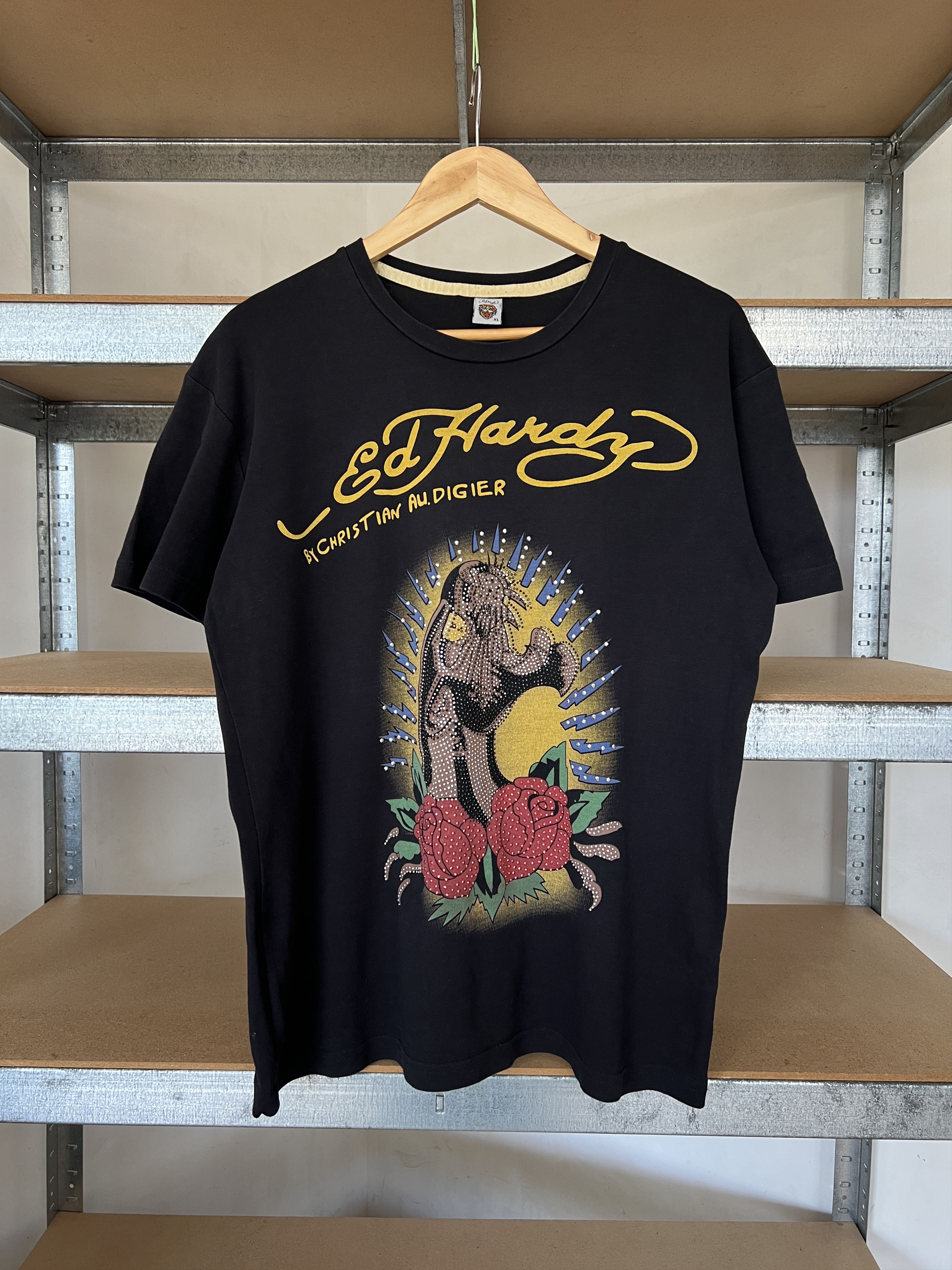 Christian Audigier Ed Hardy Vintage Y2K Christian Audigier Skull Tattoo Tee Size US XL / EU 56 / 4 - 1 Thumbnail