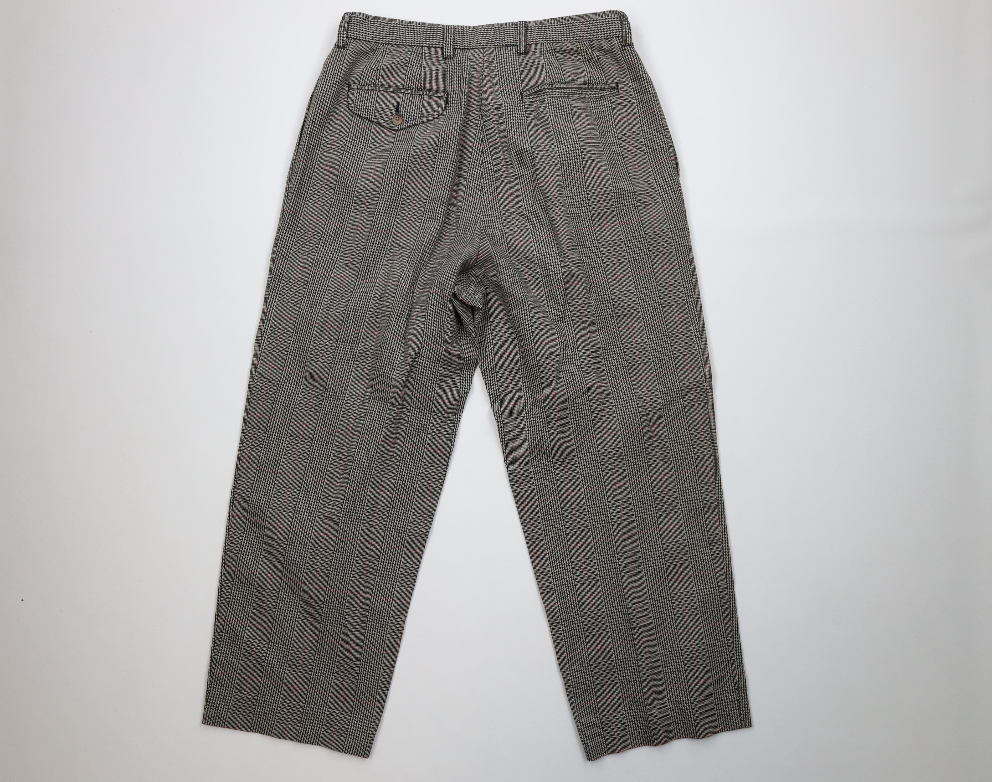 Tommy Hilfiger Vintage 90s Tommy Hilfiger Wide Leg Chino Pants Houndstooth Size US 34 / EU 50 - 10 Thumbnail
