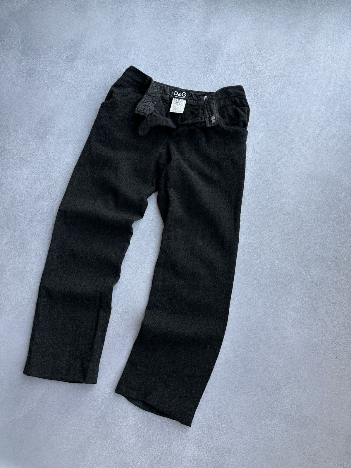 Dolce & Gabbana × Vintage Vintage Dolce&Gabbana Woman Wool Black Straight Pants Size US 34 / EU 50 - 2 Thumbnail