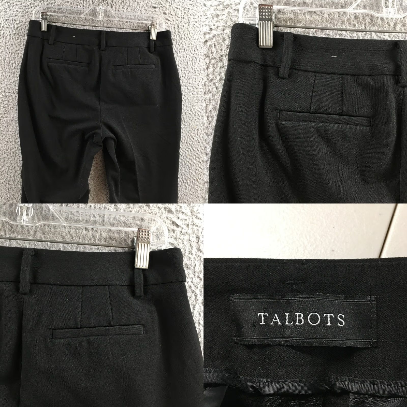 Talbots Talbots Dress Pants Womens 6P Black Straight Leg Trouser Zip Fly Work Slacks Size 28" / US 6 / IT 42 - 9 Thumbnail
