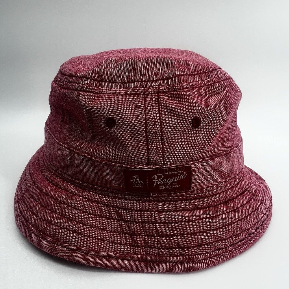 Original Penguin ORIGINAL PENGUIN Red Penguin Bucket Summer Sun Hat One Size Size ONE SIZE - 7 Thumbnail