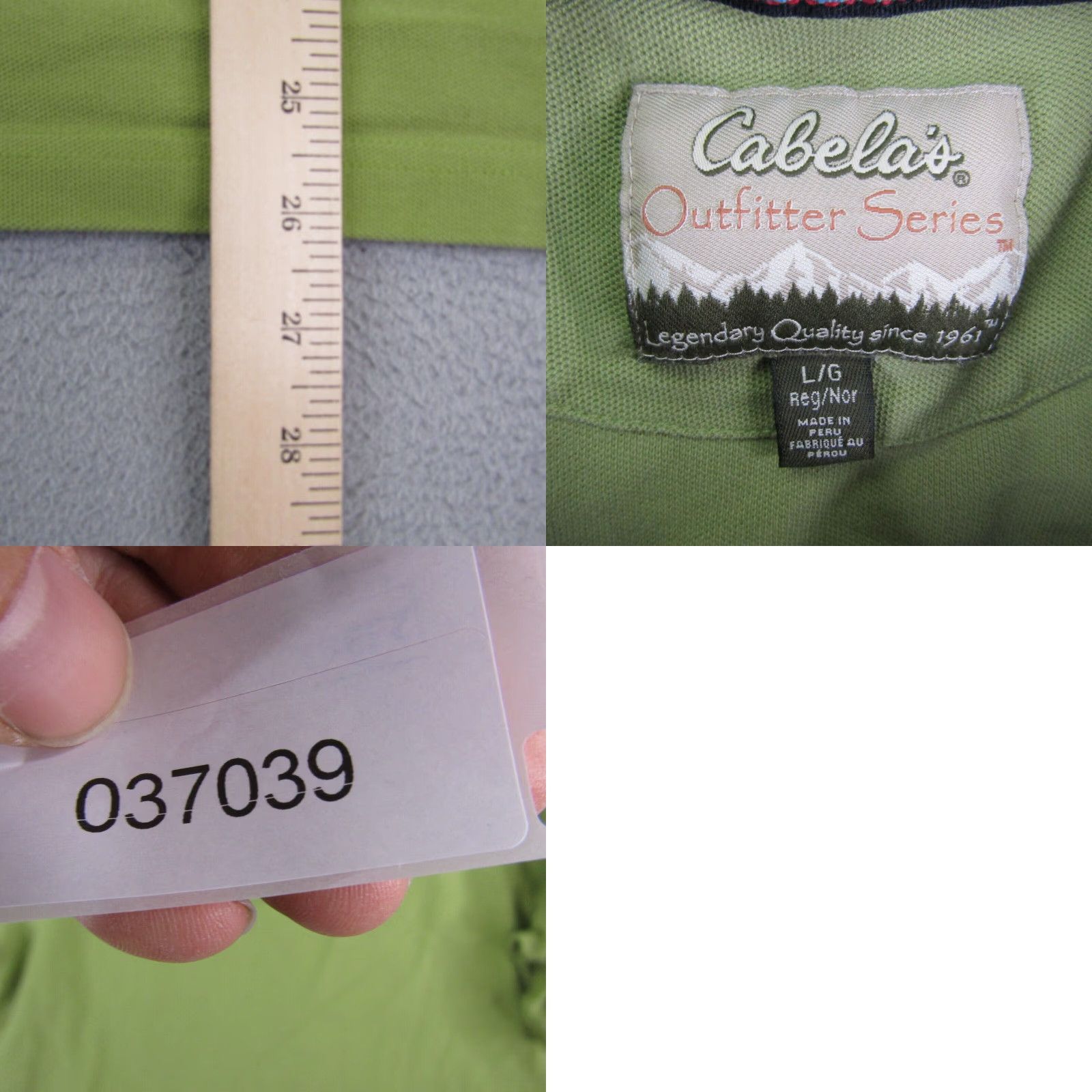 Vintage VINTAGE Cabela's Polo Shirt Mens Large Casual Outdoors Golf Hiking Travel Sports Green 90s Size US L / EU 52-54 / 3 - 8 Thumbnail