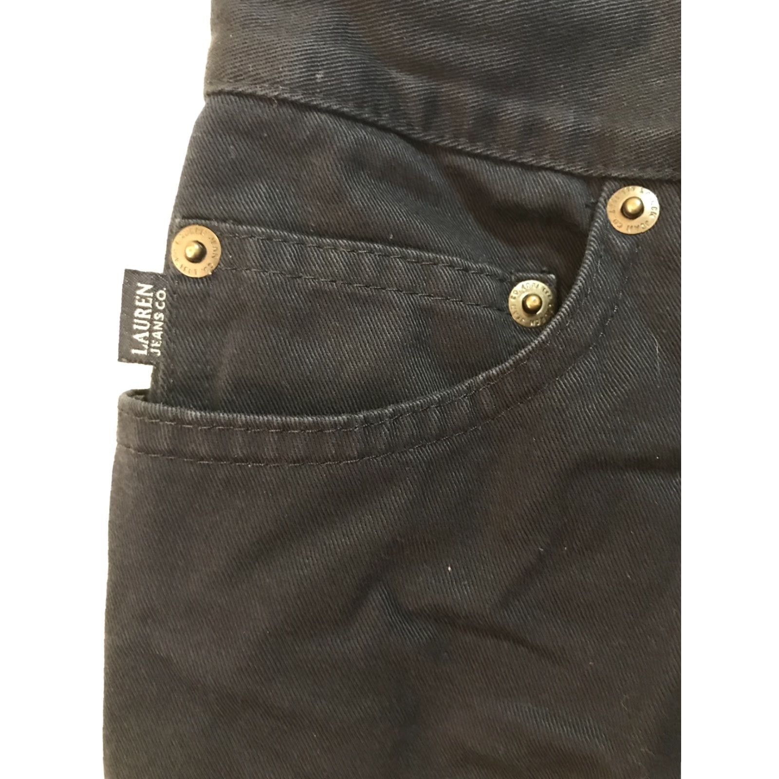 Ralph Lauren VINTAGE Polo Ralph Lauren Womens Pants Chino 30x31 Navy Blue Size 10 Regular Twill Cotton Logo Classic 90s Womens Size 32" / US 10 / IT 46 - 4 Thumbnail