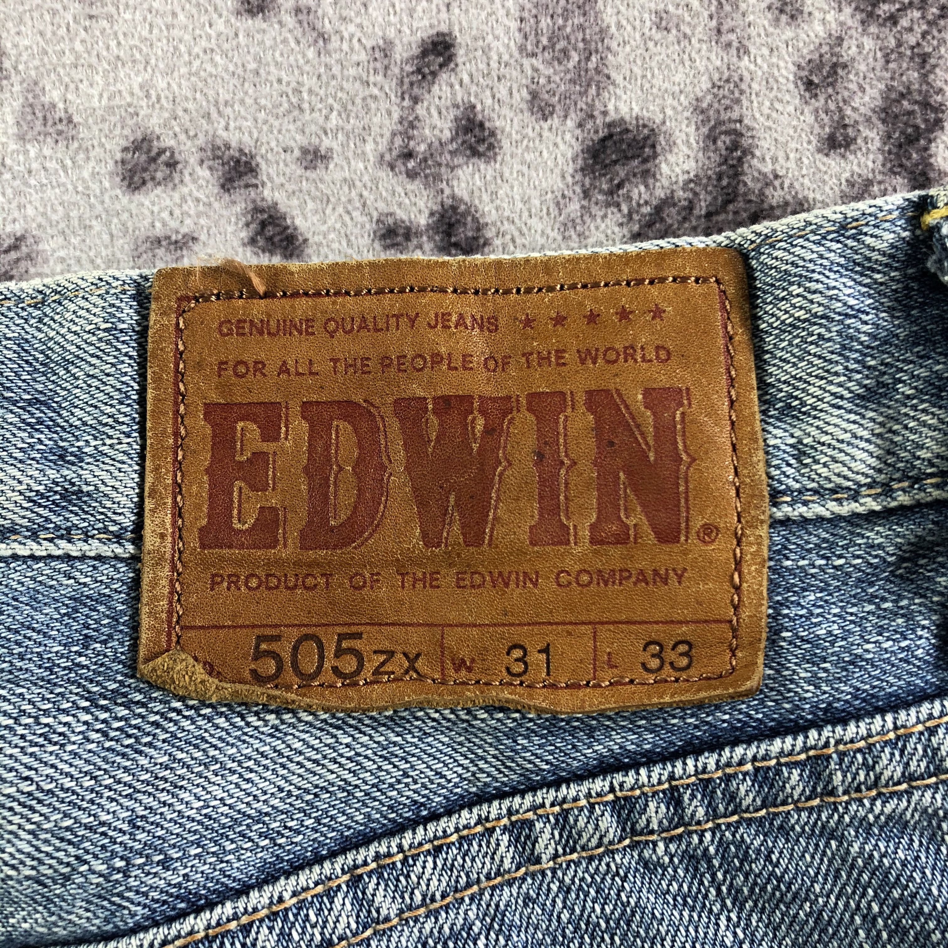 Edwin Vintage Blue Wash Edwin 505 Selvedge Jeans-JM3694 Size US 33 - 5 Thumbnail