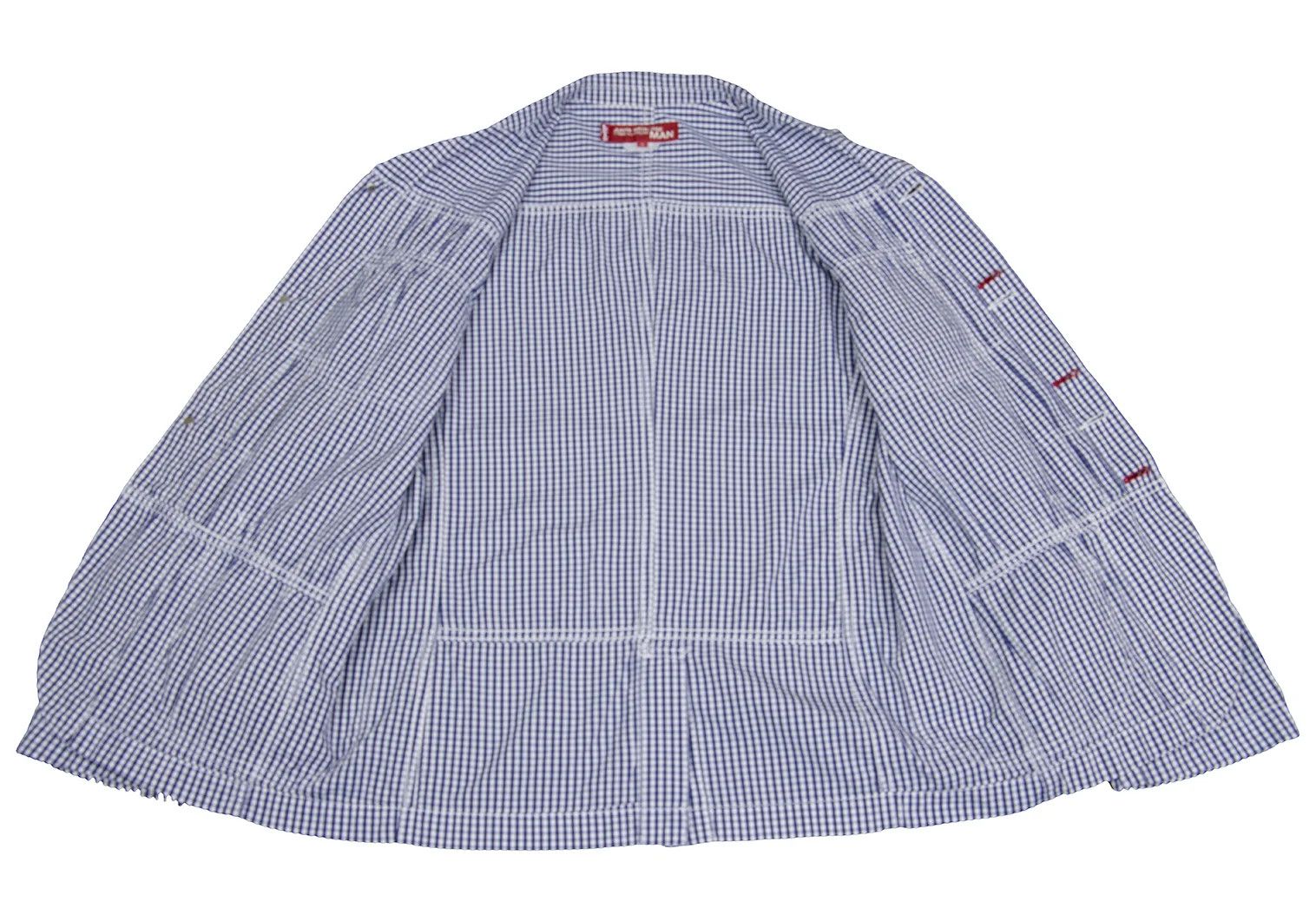 Junya Watanabe Double Button Check Shirt Jacket in Blue and White, Size S Size US S / EU 44-46 / 1 - 13 Thumbnail