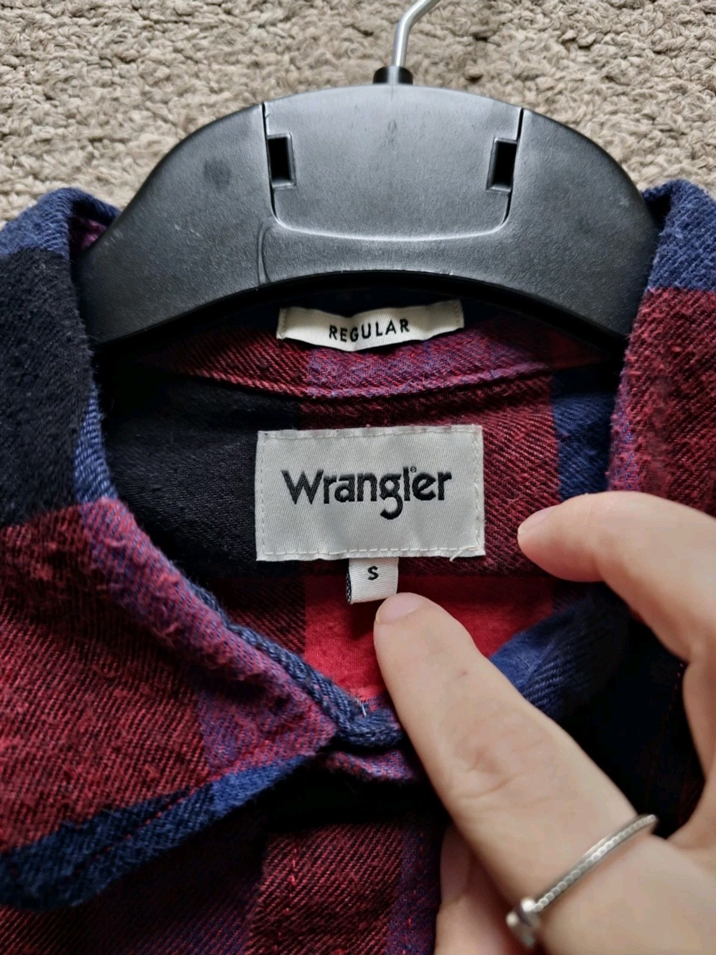 Wrangler Wrangler Red & Navy Check Flannel Shirt Size S Size US S / EU 44-46 / 1 - 5 Thumbnail