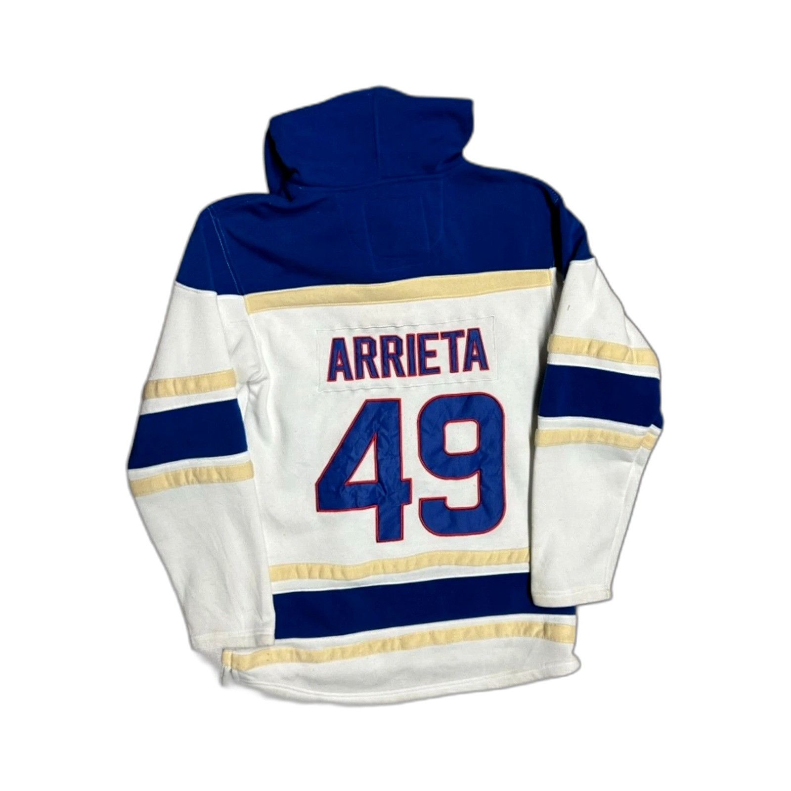Vintage Cubs Chicago Baseball Lace Up Pullover Hoodie Sweatshirt *No Size US M / EU 48-50 / 2 - 2 Thumbnail