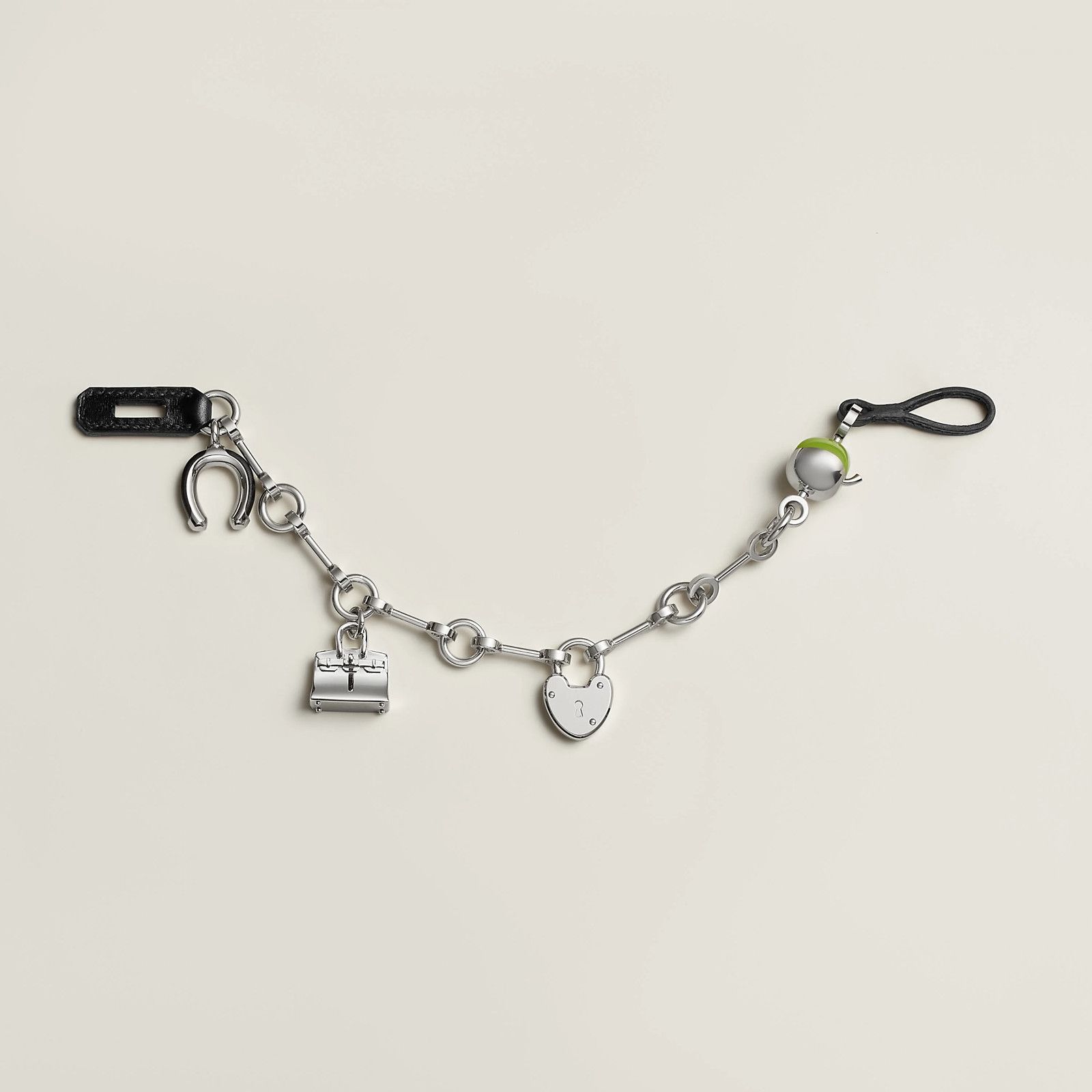 Hermes Hermes Bijou De Sac Charm Green Apple Silver Birkin Kelly Size ONE SIZE - 1 Thumbnail