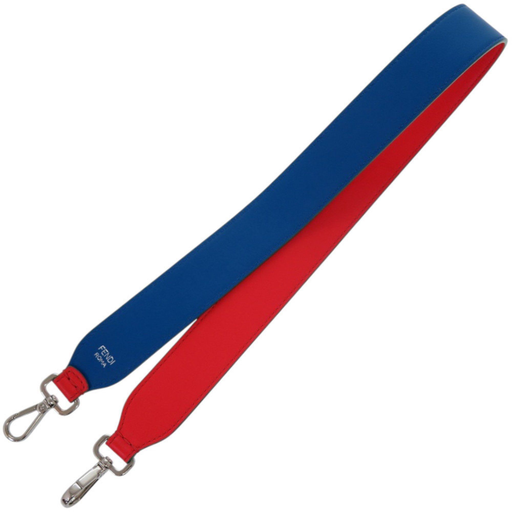 Fendi Fendi Leather Red and Blue Two-Tone Shoulder Strap 0540 FENDI Size ONE SIZE - 1 Thumbnail