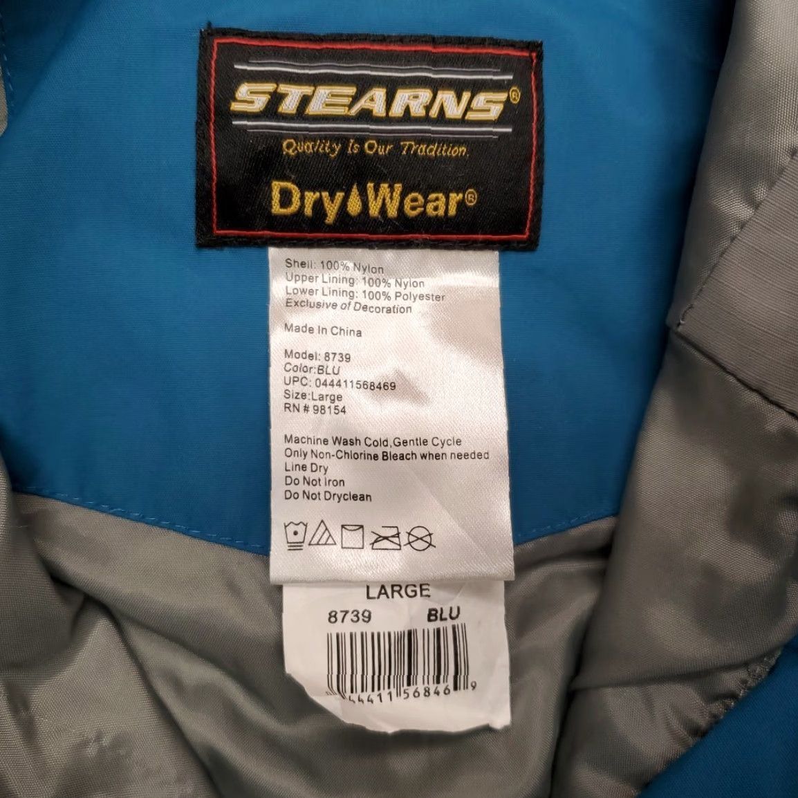 Vintage Stearns Rain Jacket Mens L Blue Outdoor Wind Breaker Waterproof Hooded Pockets Hiking Gorp Shirt? Size US L / EU 52-54 / 3 - 5 Thumbnail