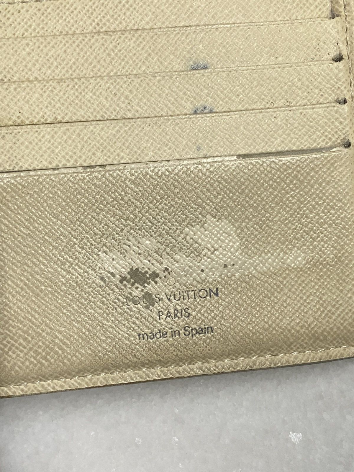 Louis Vuitton Louis Vuitton White Damier Bifold Leather Wallet Preowned Size ONE SIZE - 3 Thumbnail