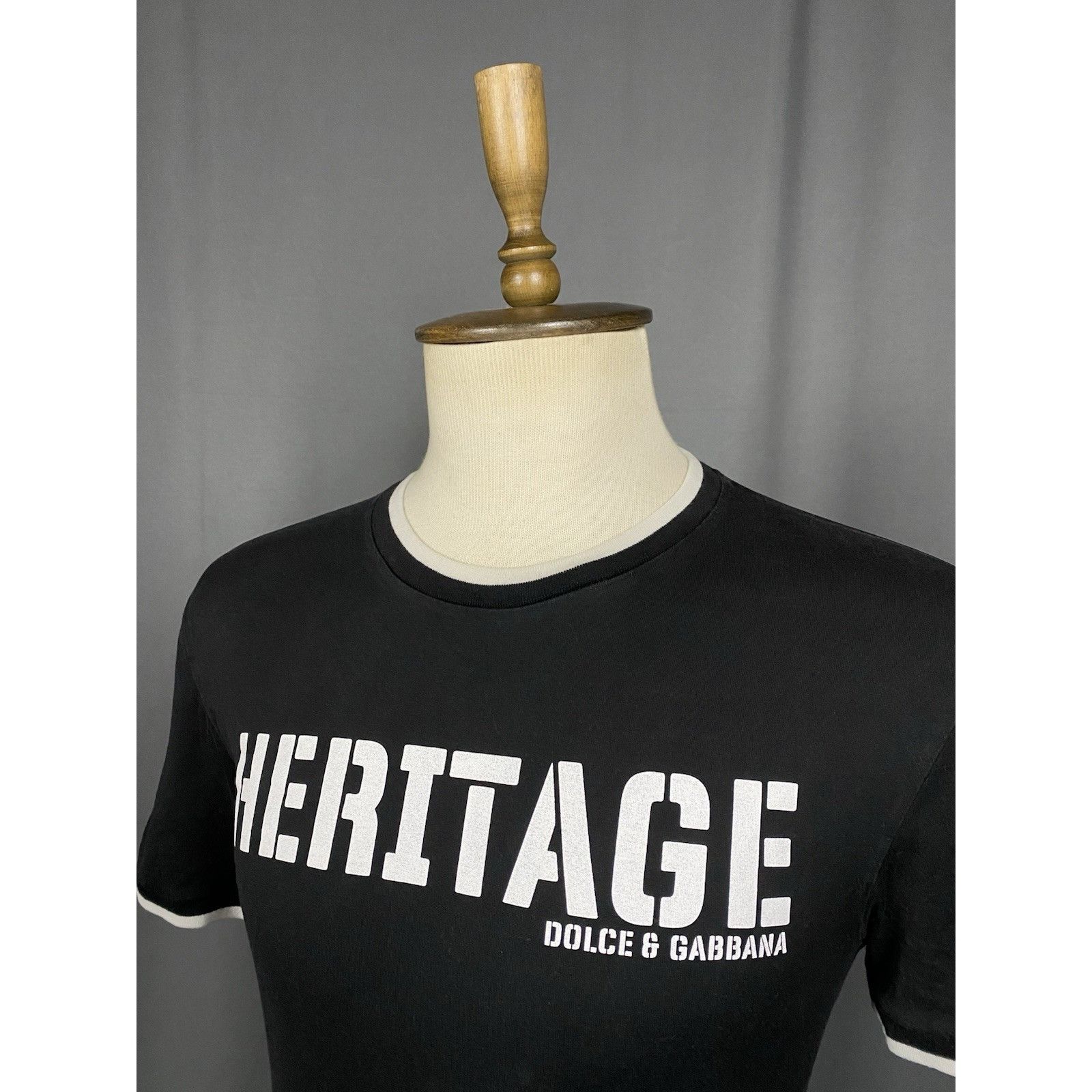 Dolce & Gabbana Dolce&Gabbana Heritage Big Logo Men's Black T-Shirt Size 46 Size US S / EU 44-46 / 1 - 5 Thumbnail