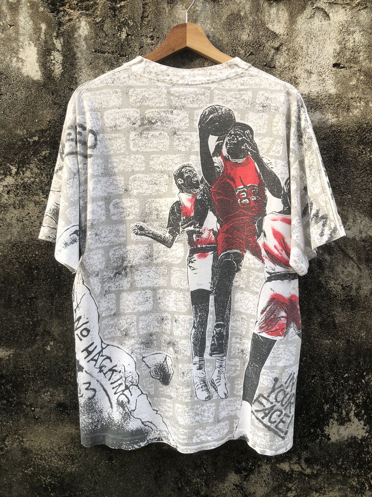 NBA 1990s Vintage Basketball " Take It Up Strong" FullPrint Tee Size US L / EU 52-54 / 3 - 2 Thumbnail